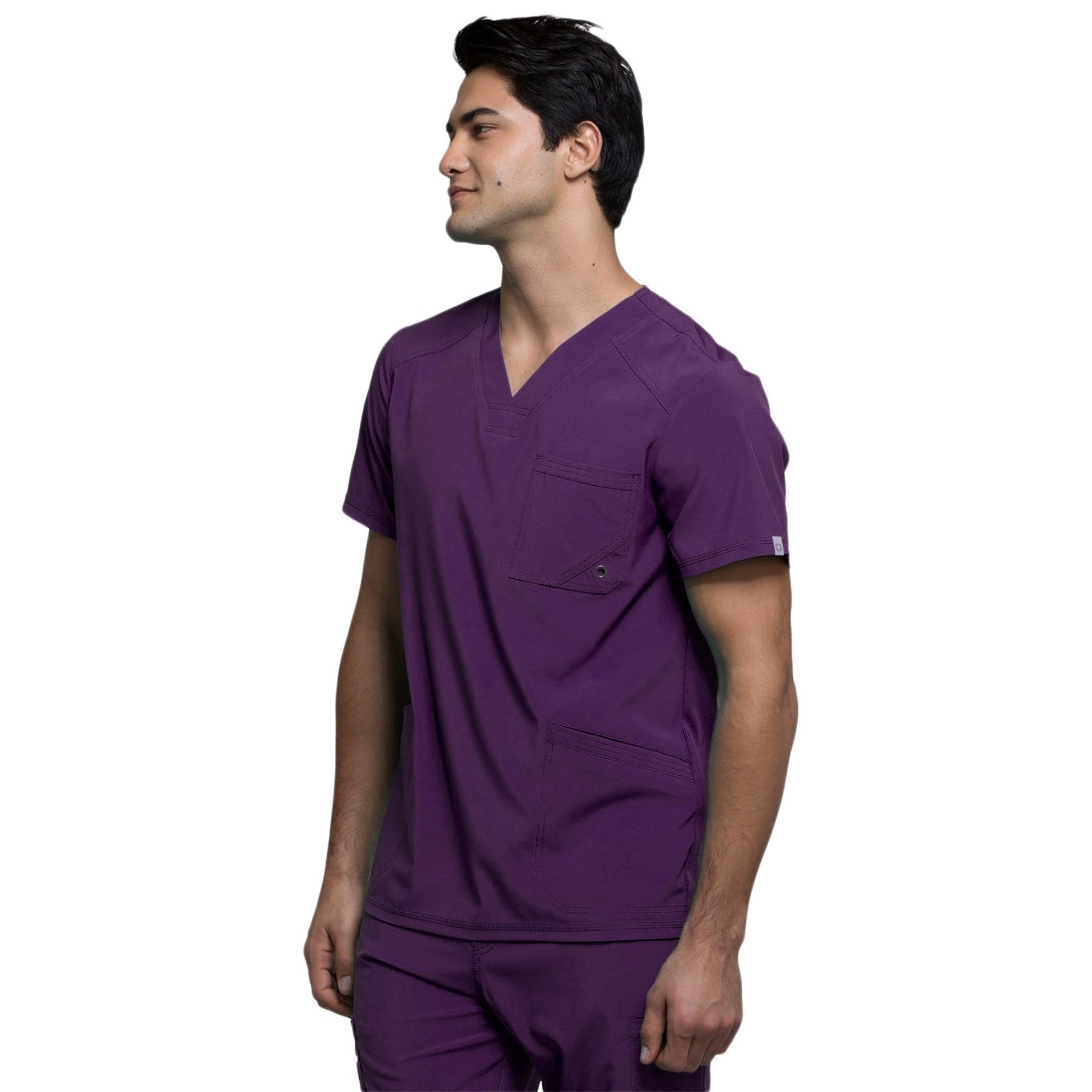 Cherokee Top Cherokee Infinity CK900A Scrubs Top Men Eggplant
