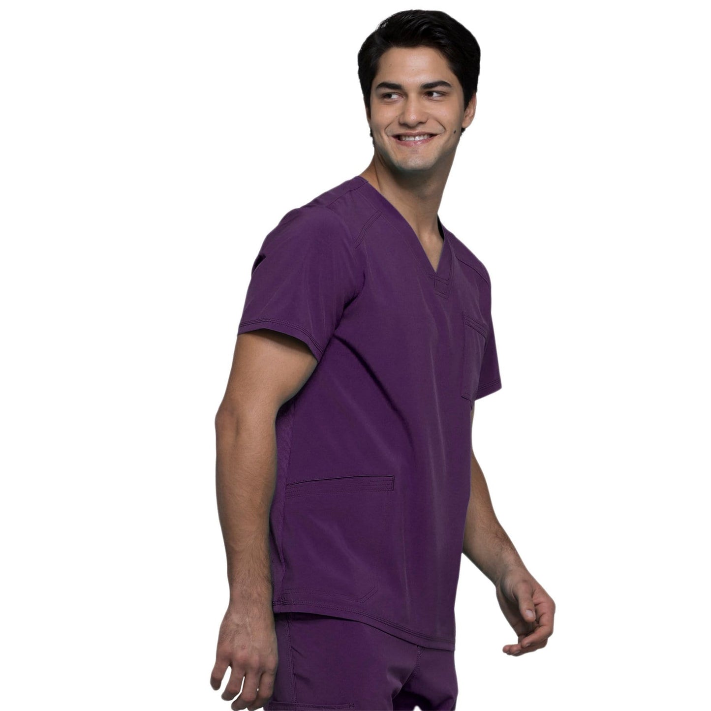 Cherokee Top Cherokee Infinity CK900A Scrubs Top Men Eggplant