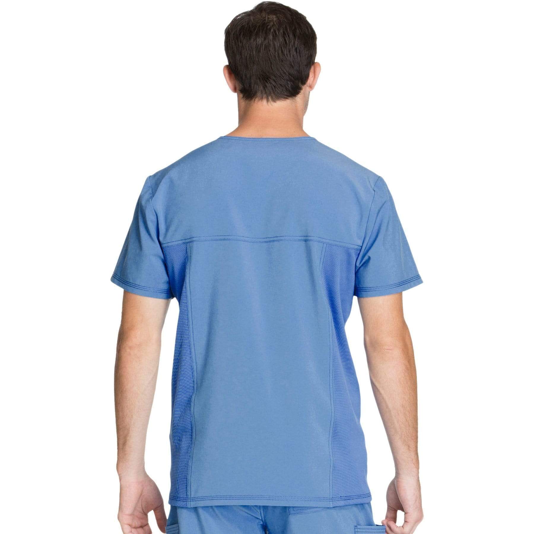 Cherokee Scrubs Top Cherokee Infinity CK900A Scrubs Top Men's V-Neck Ceil Blue