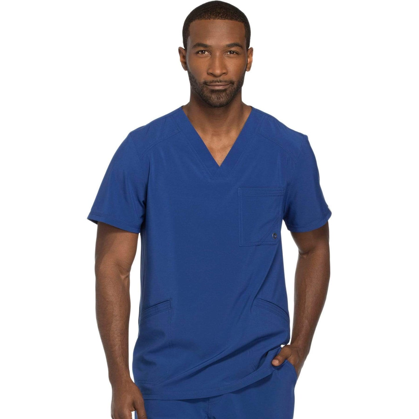 Cherokee Scrubs Top 2XL Cherokee Infinity CK900A Scrubs Top Men's V-Neck Galaxy Blue