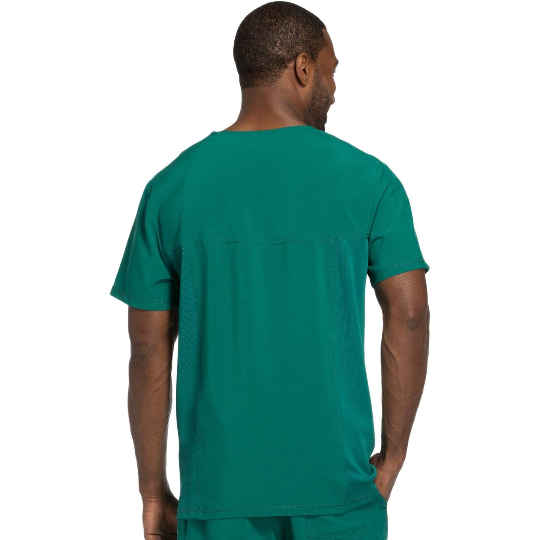 Cherokee Scrubs Top Cherokee Infinity CK900A Scrubs Top Men's V-Neck Hunter Green