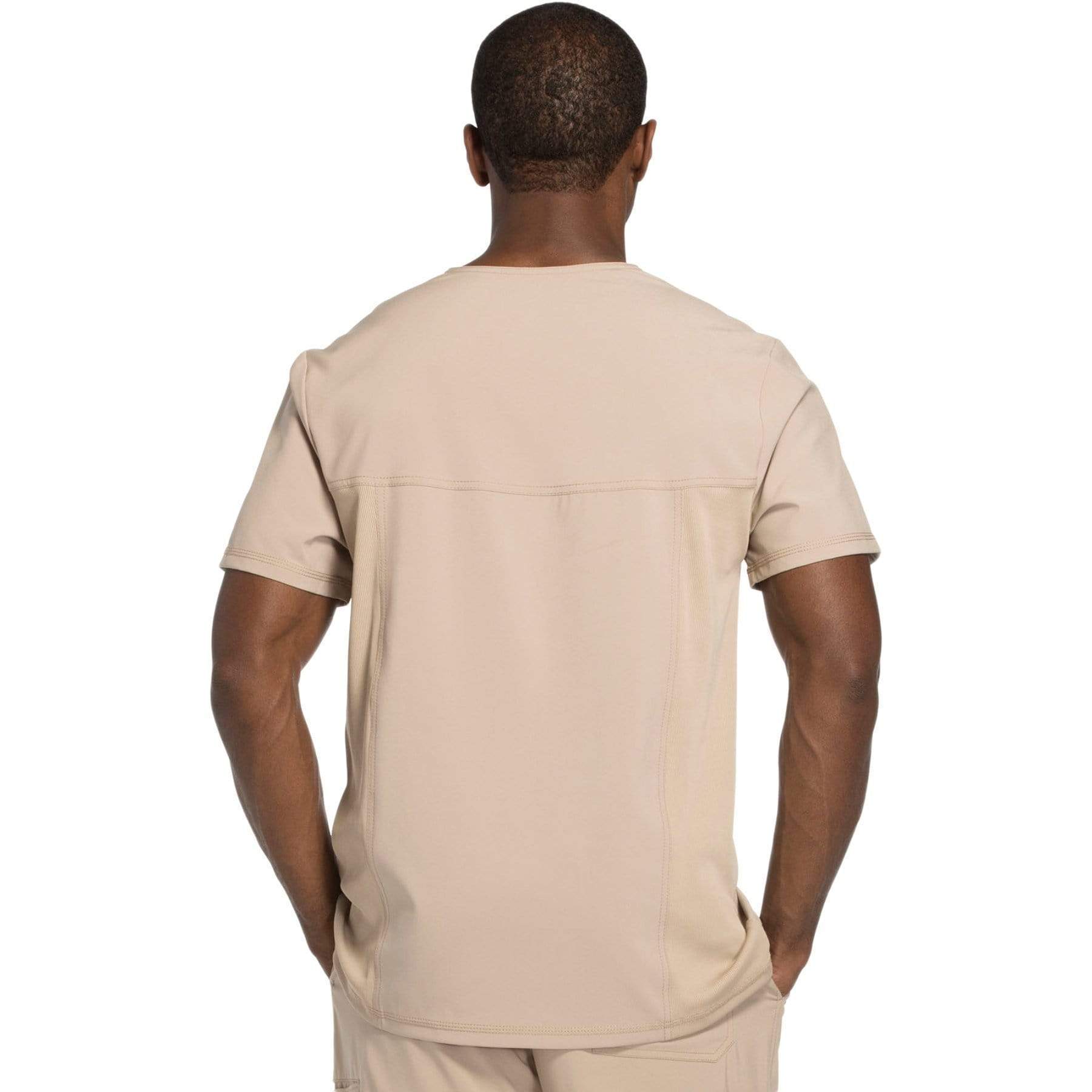 Cherokee Scrubs Top Cherokee Infinity CK900A Scrubs Top Men's V-Neck Khaki