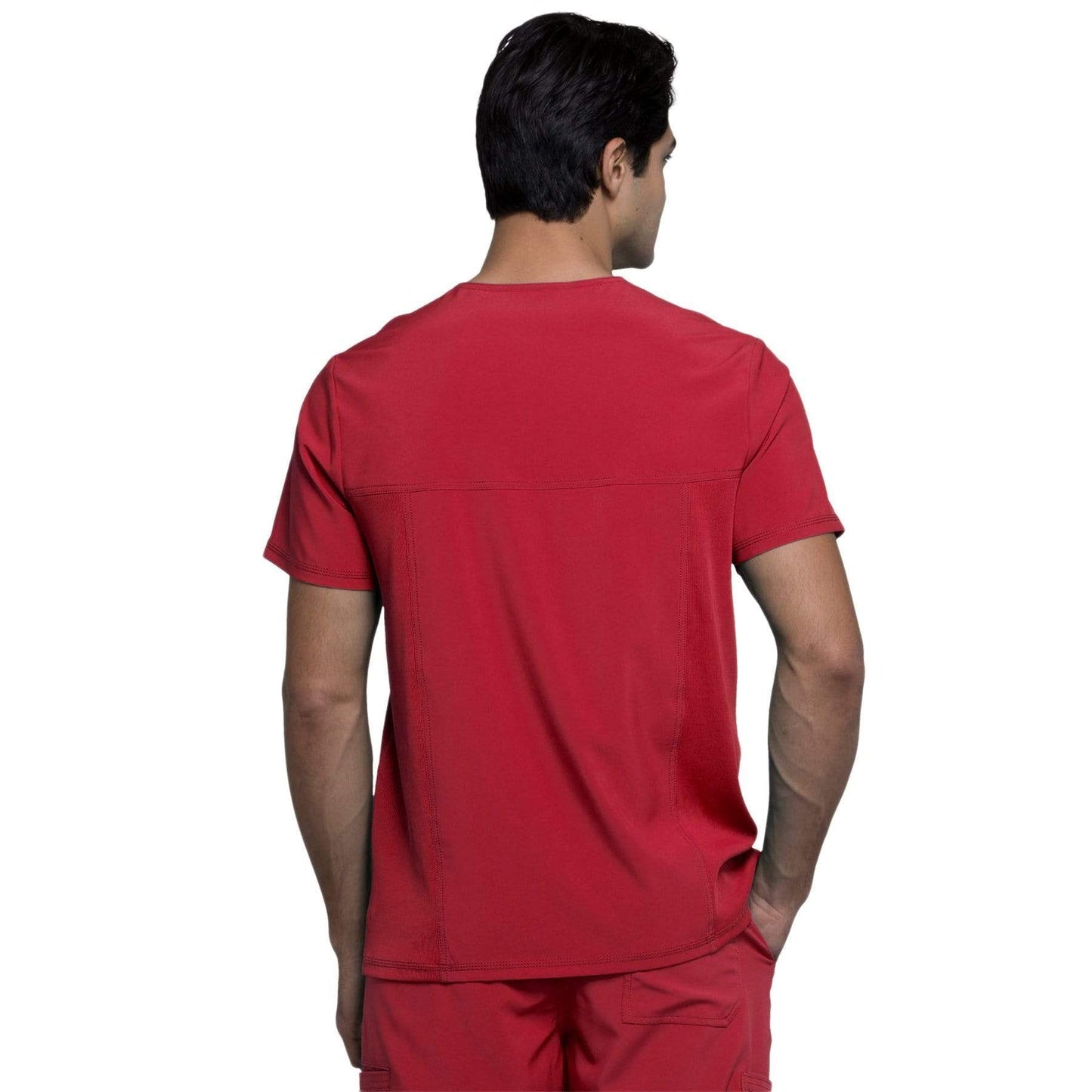 Cherokee Scrubs Top Cherokee Infinity CK900A Scrubs Top Men's V-Neck Red