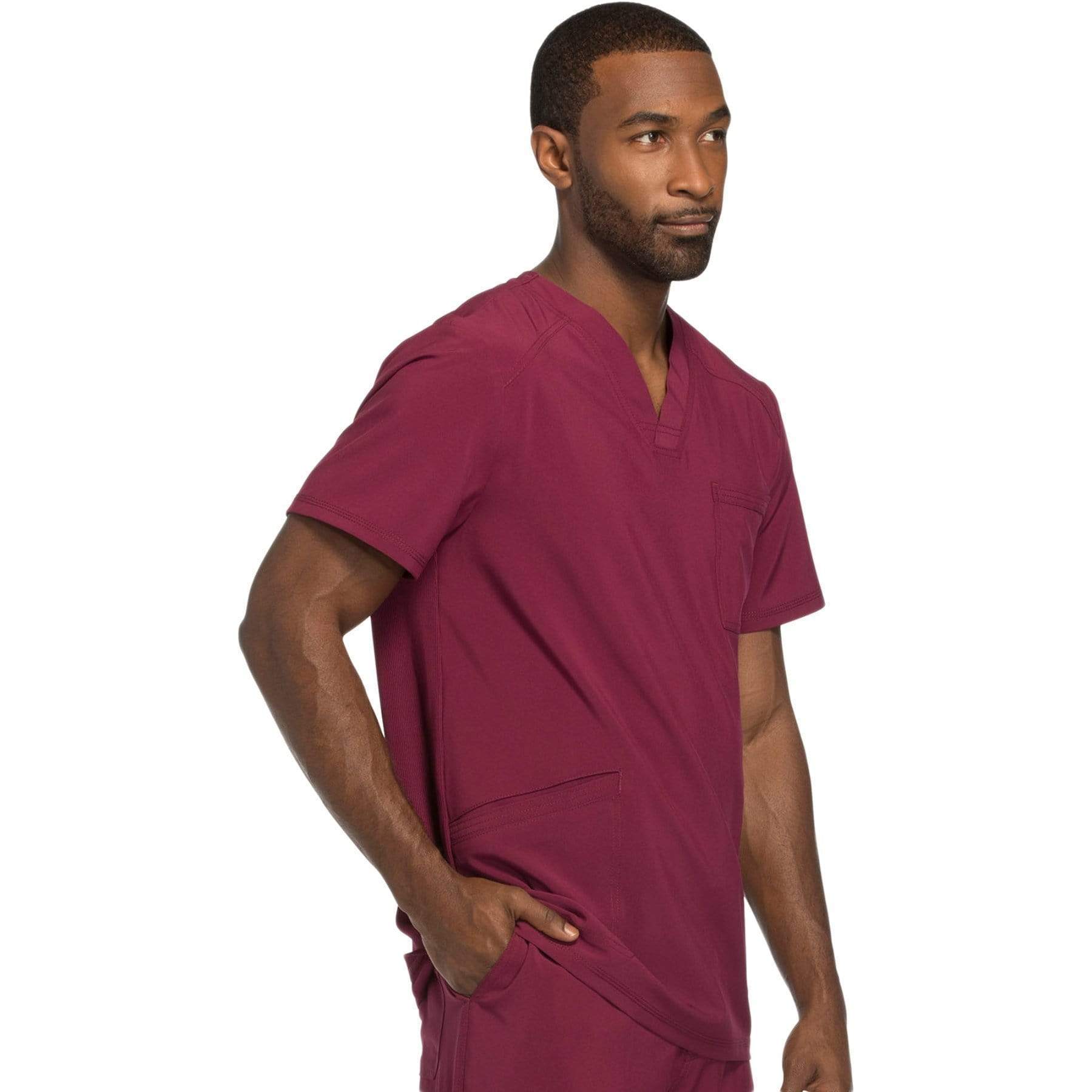 Cherokee Scrubs Top Cherokee Infinity CK900A Scrubs Top Men's V-Neck Wine