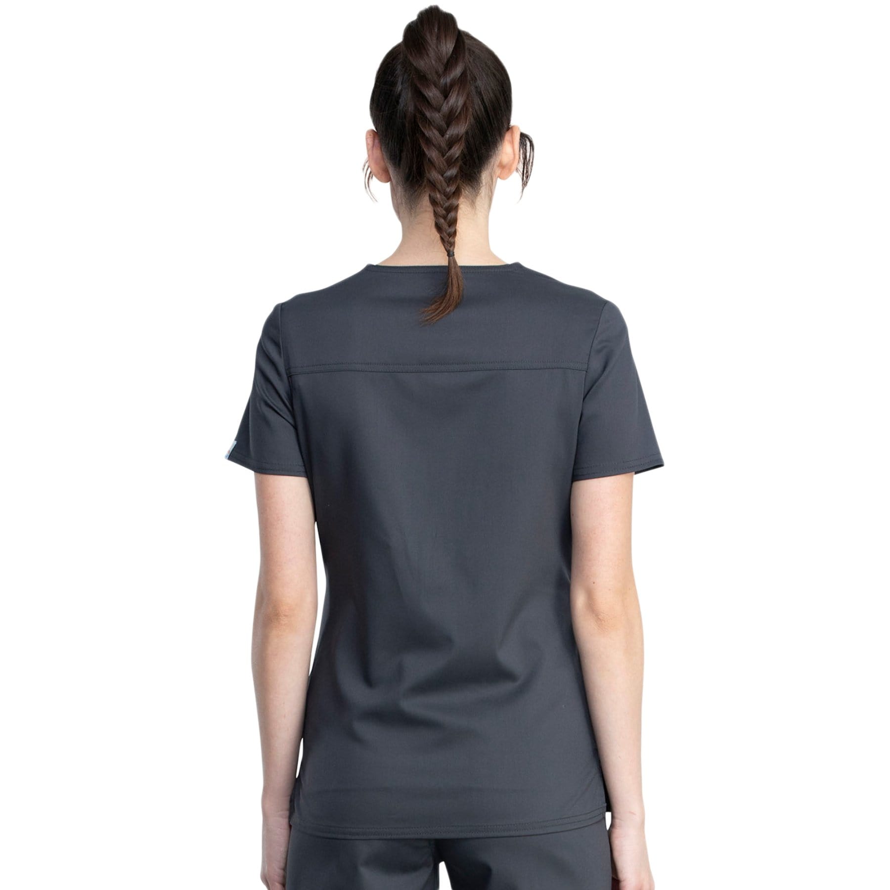 Cherokee Top Cherokee Revolution Tech WW741AB Scrubs Top Women Pewter