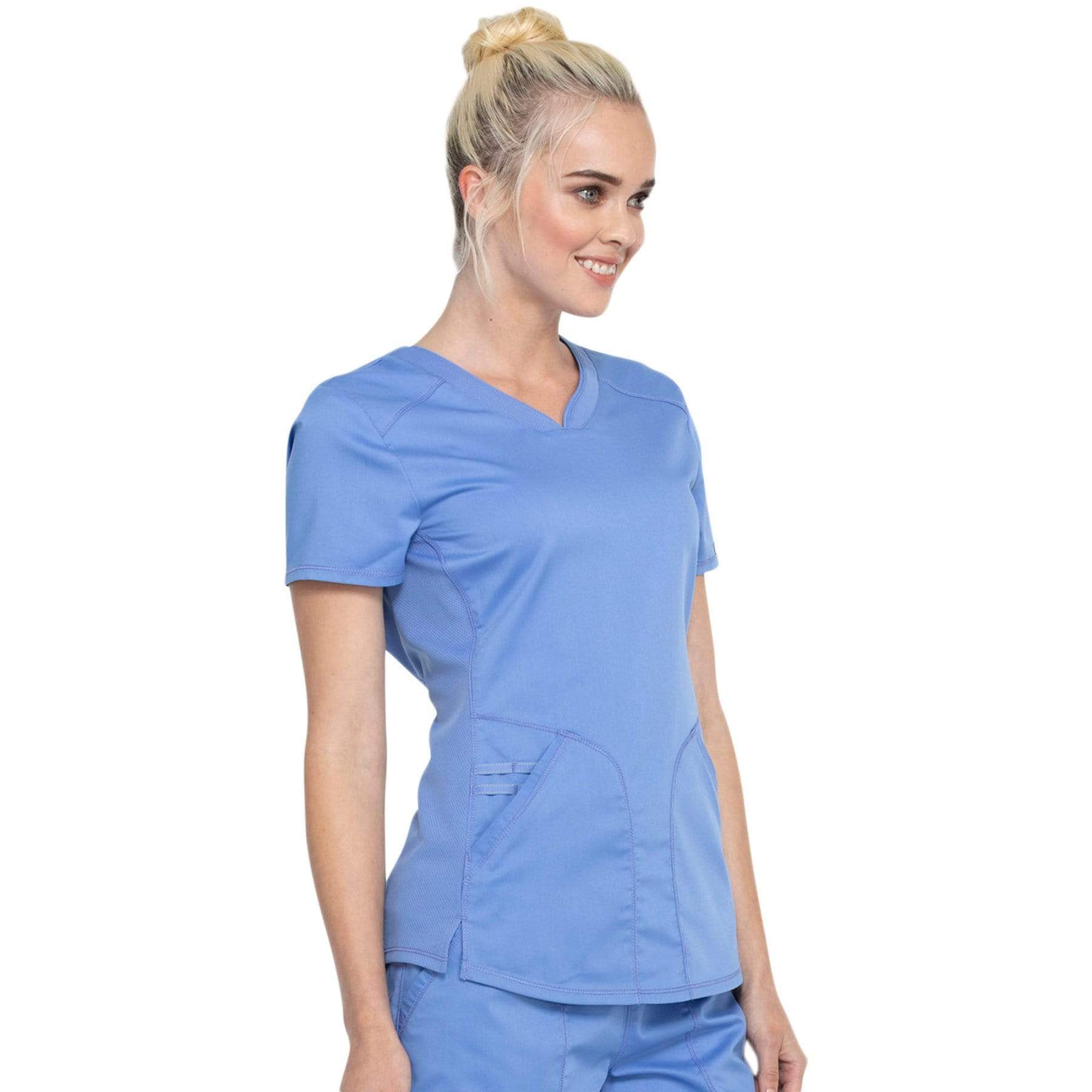 Cherokee Top Cherokee Revolution WW601 Scrubs Top Women Ciel Blue