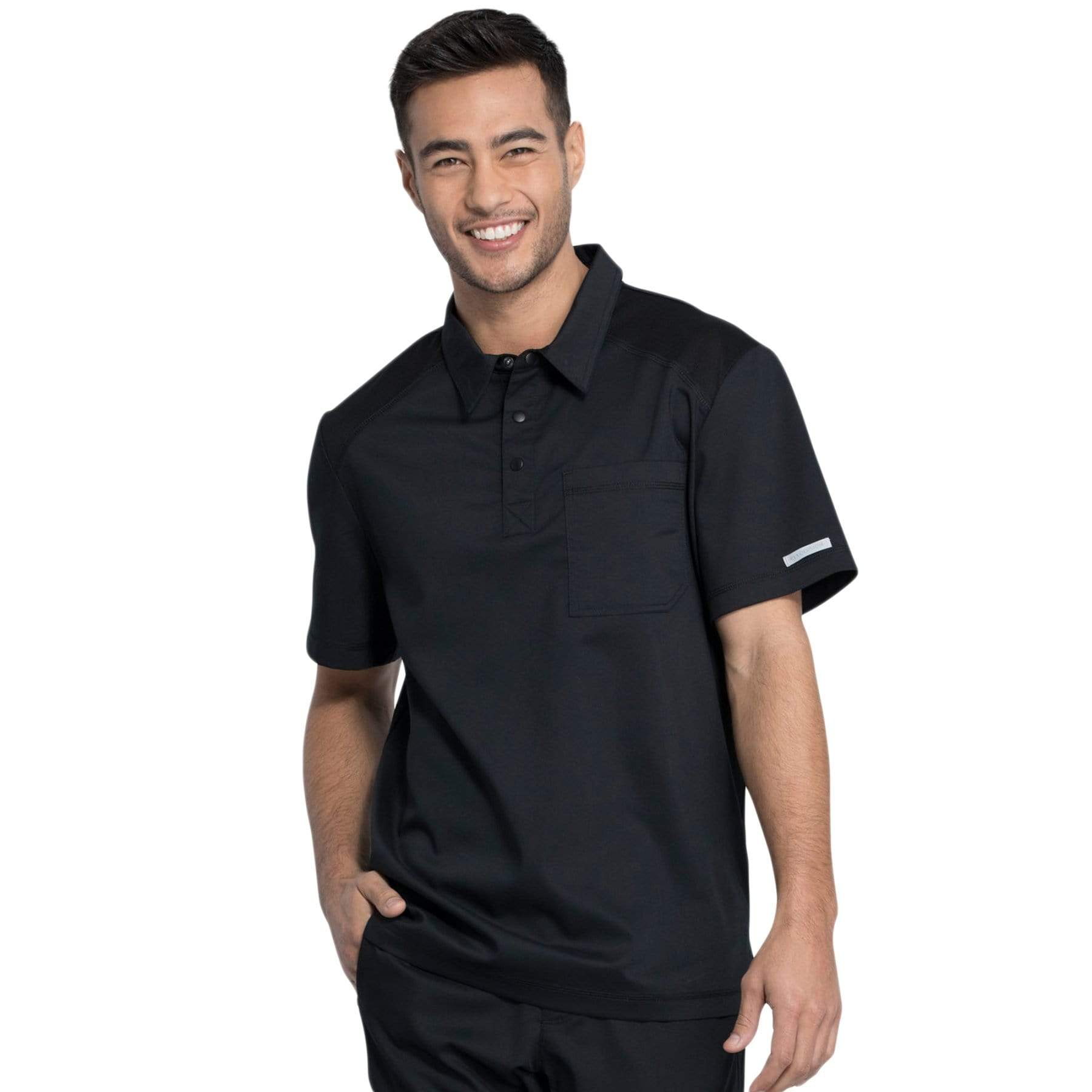 Cherokee Top 2XL Cherokee Revolution WW615 Scrubs Top Men Black