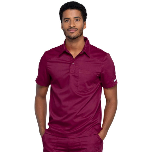 Cherokee Revolution WW615 Scrubs Top Men Wine