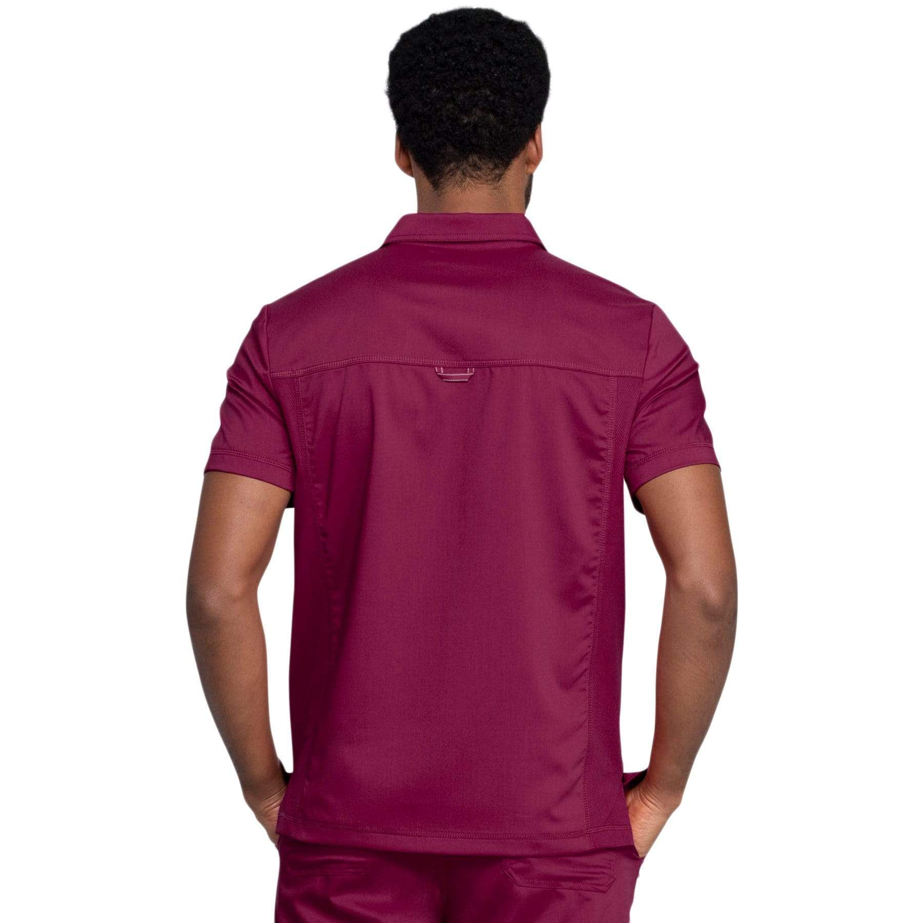 Cherokee Top Cherokee Revolution WW615 Scrubs Top Men Wine
