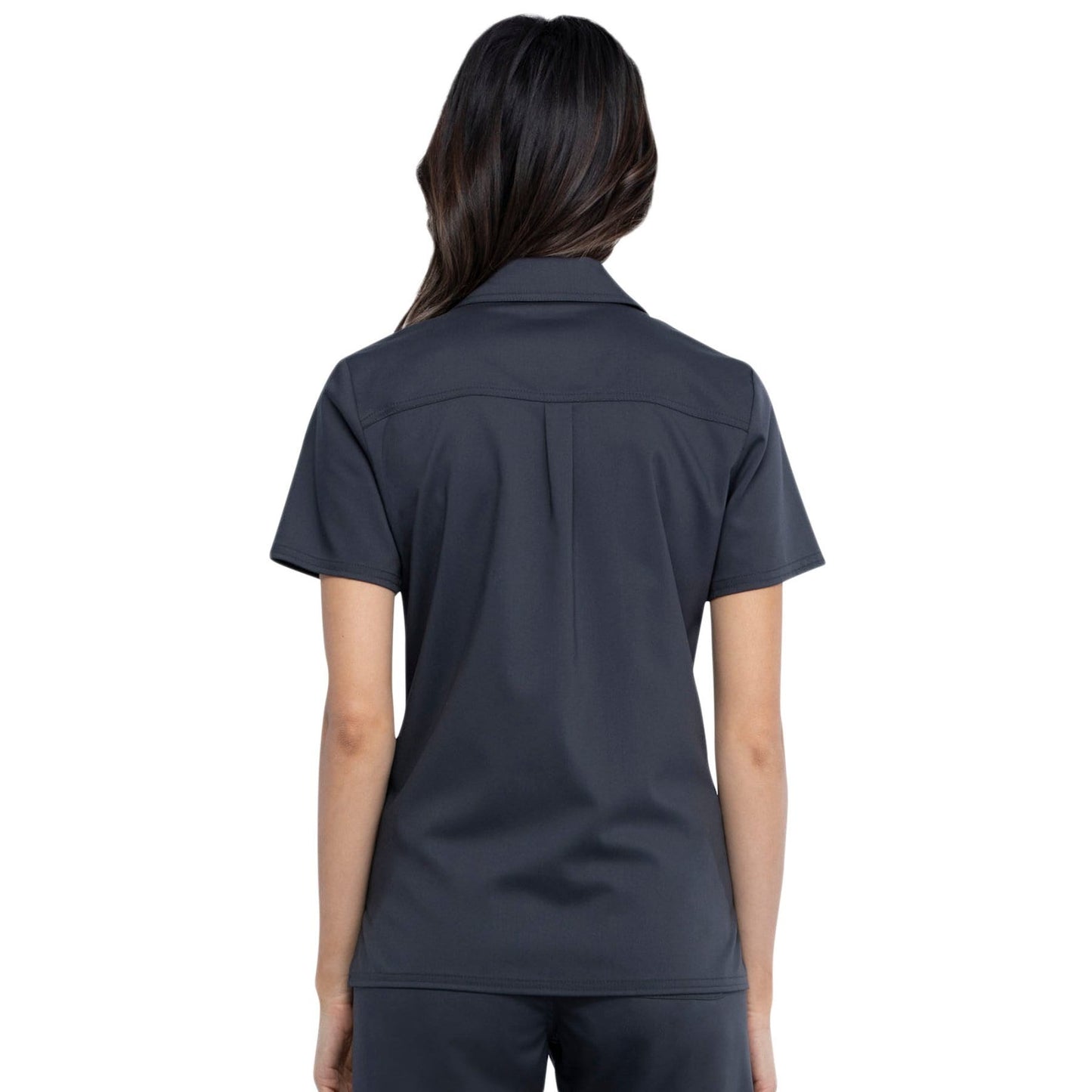 Cherokee Top Cherokee Revolution WW669 Scrubs Top Women Pewter