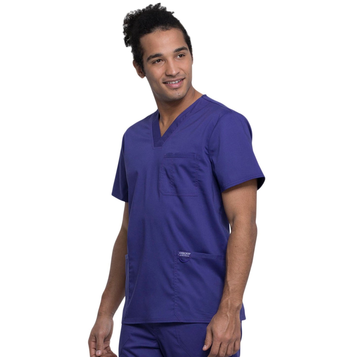 Cherokee Top Cherokee Revolution WW670 Scrubs Top Men Grape