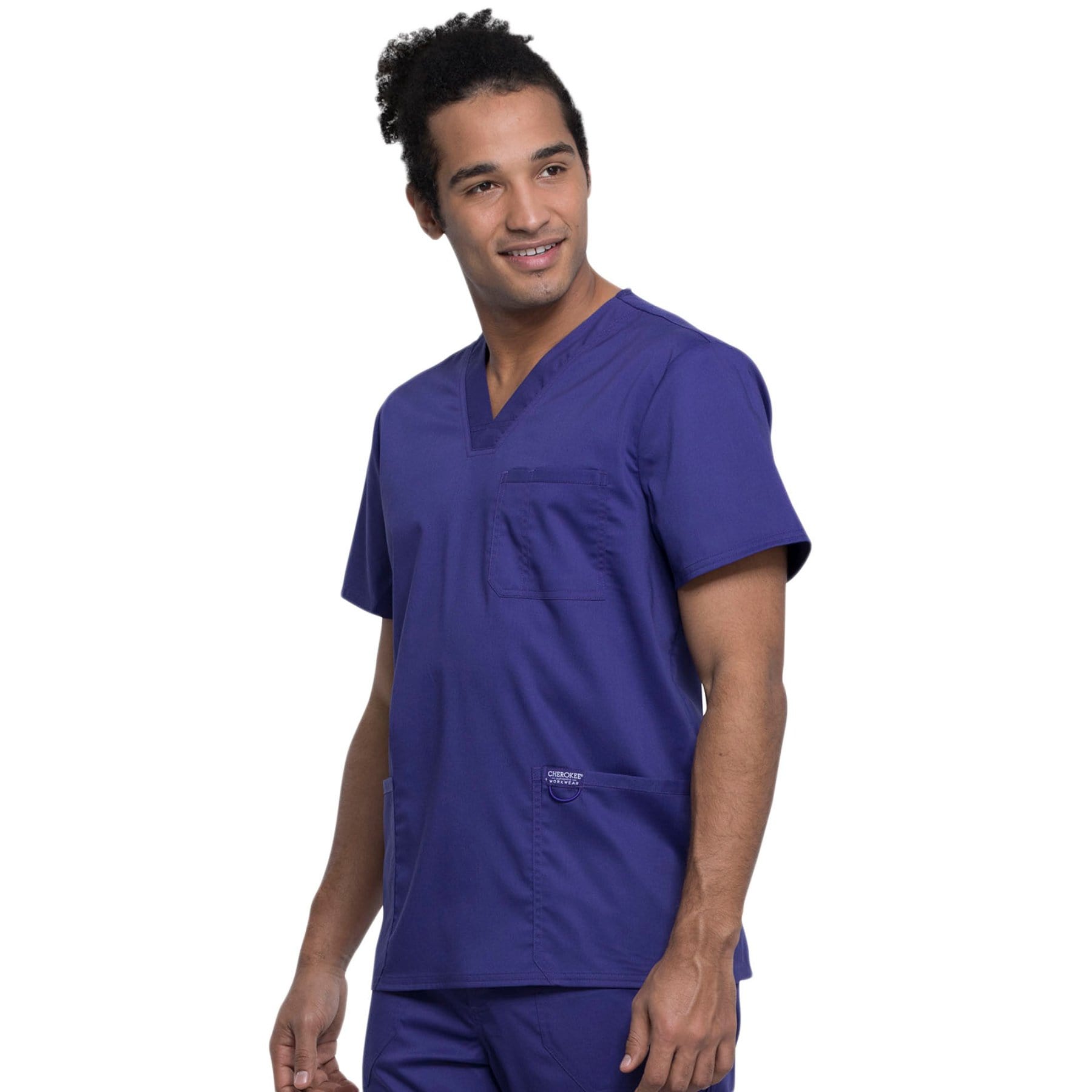 Cherokee Top Cherokee Revolution WW670 Scrubs Top Men Grape