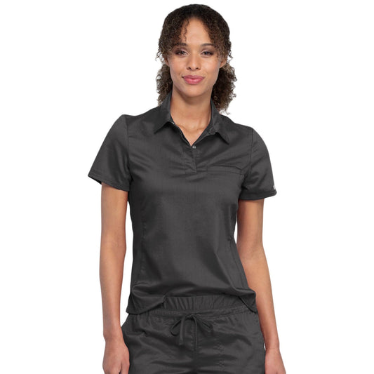 Cherokee Top 2XL Cherokee Revolution WW698 Scrubs Top Women Pewter