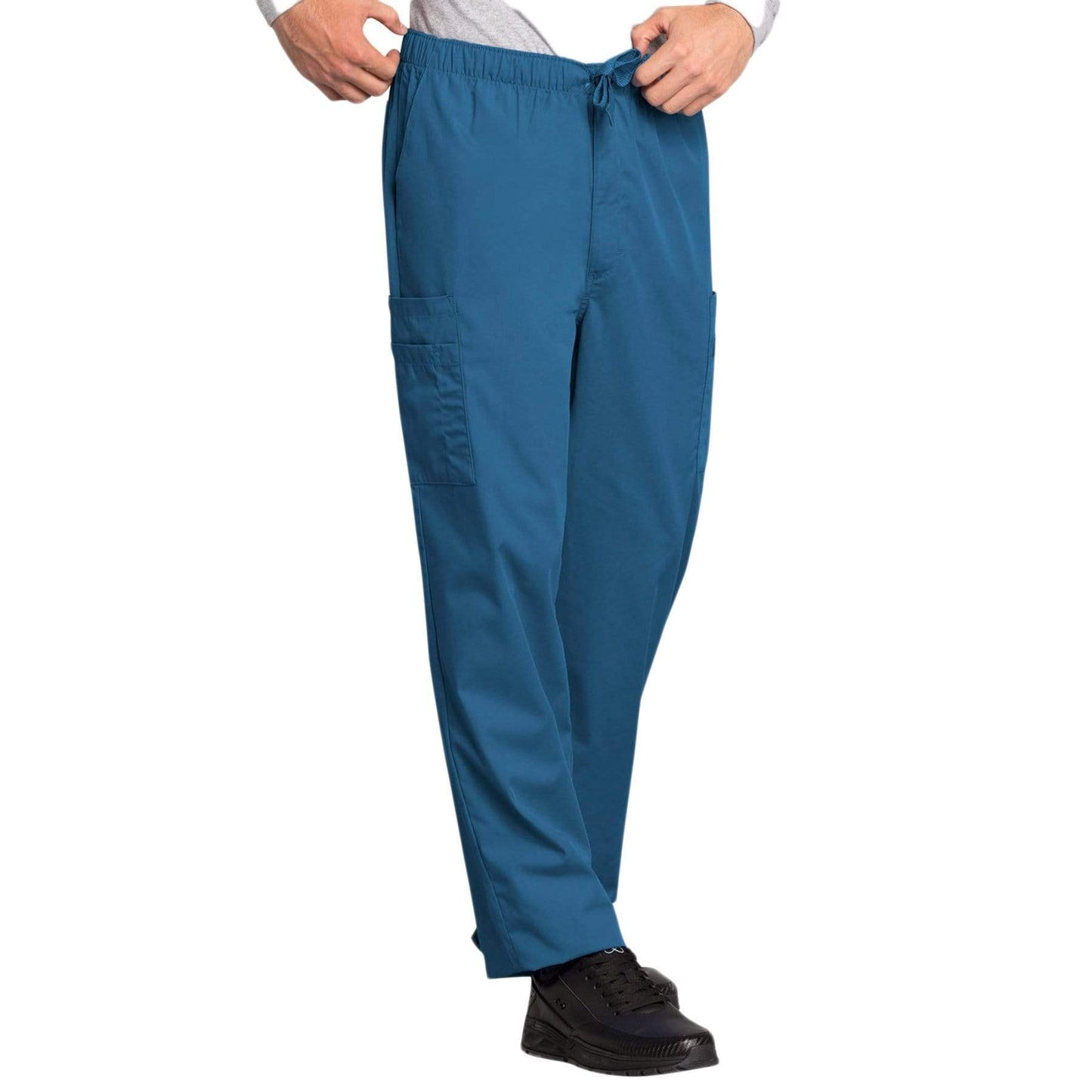 Cherokee Scrubs Pants Cherokee Workwear 4000 Scrubs Pants Men's Drawstring Cargo Caribbean Blue