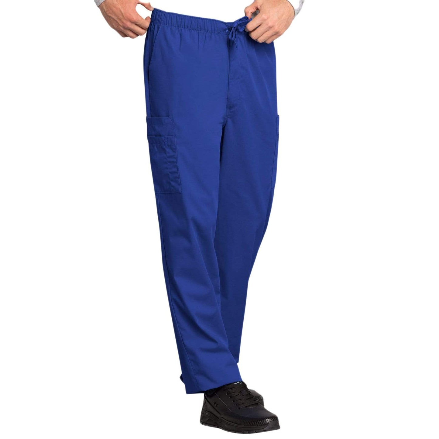 Cherokee Scrubs Pants Cherokee Workwear 4000 Scrubs Pants Men's Drawstring Cargo Galaxy Blue