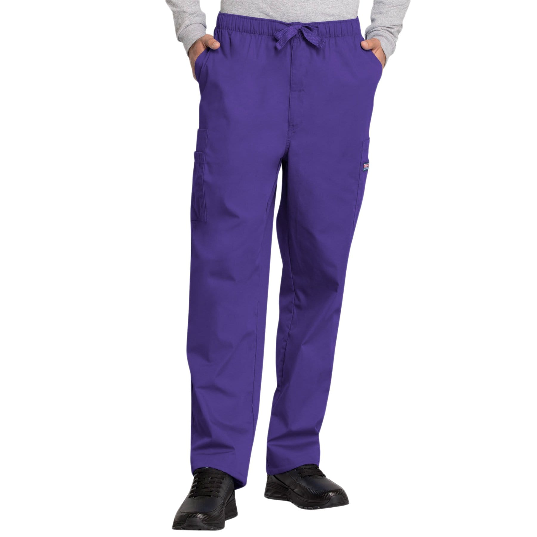Cherokee Scrubs Pants Cherokee Workwear 4000 Scrubs Pants Men's Drawstring Cargo Grape