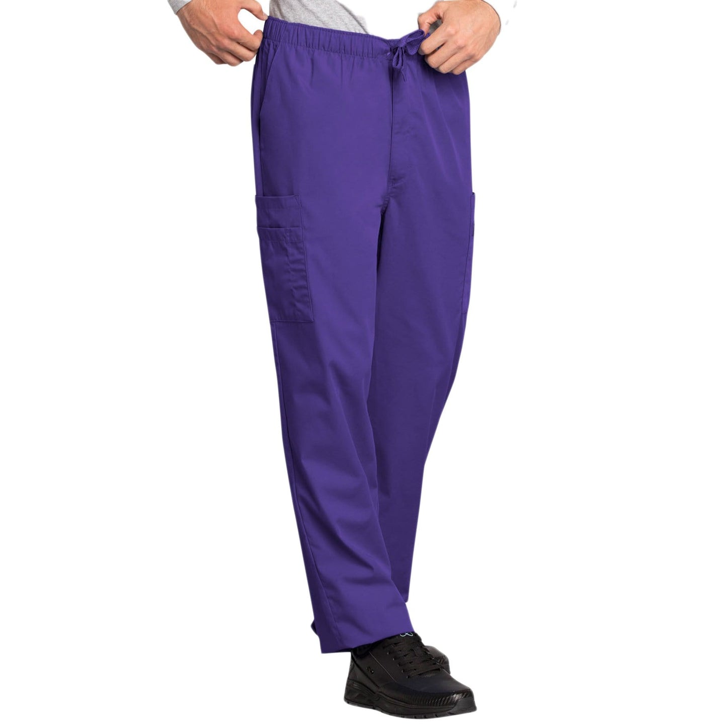 Cherokee Scrubs Pants Cherokee Workwear 4000 Scrubs Pants Men's Drawstring Cargo Grape