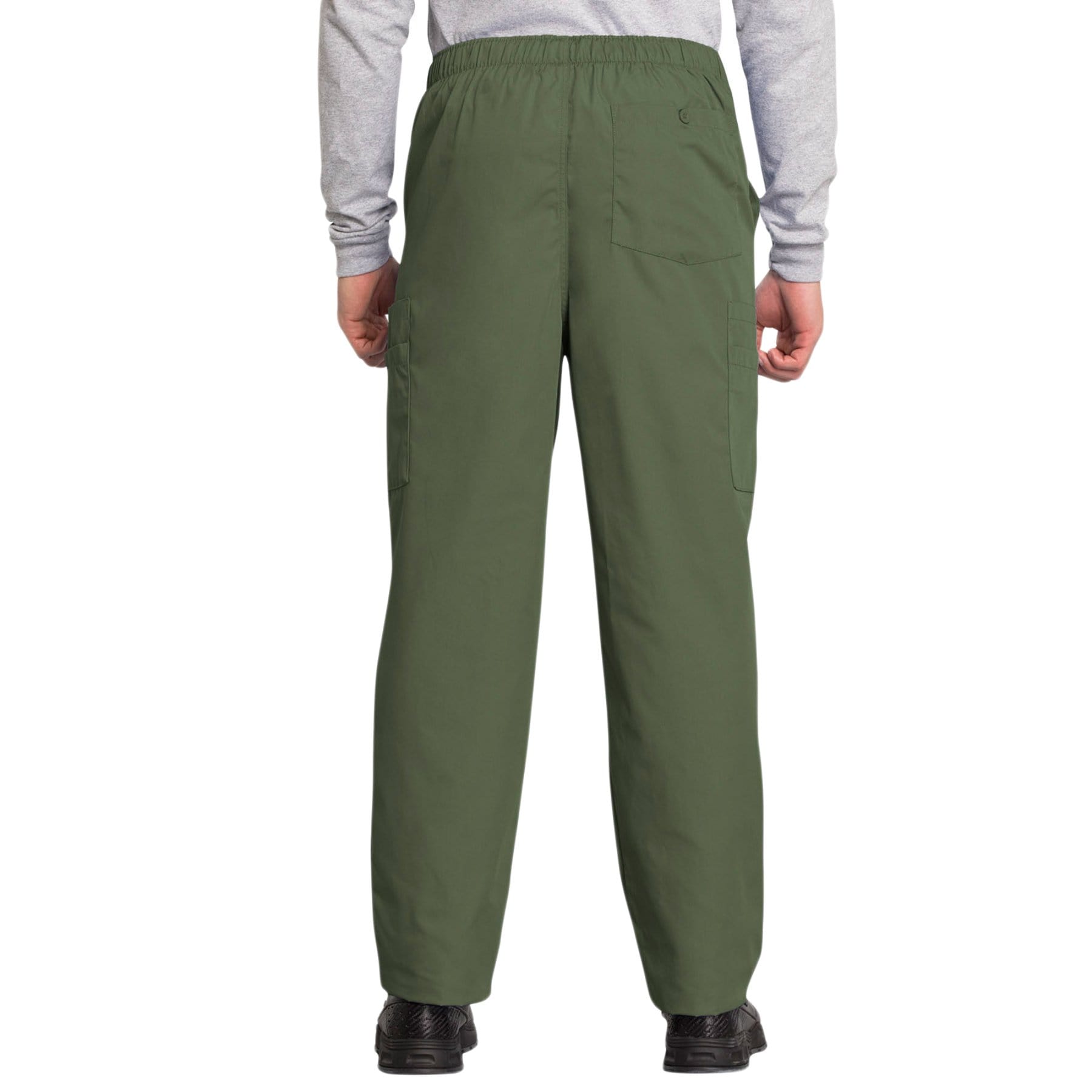 Cherokee Scrubs Pants Cherokee Workwear 4000 Scrubs Pants Men's Drawstring Cargo Olive