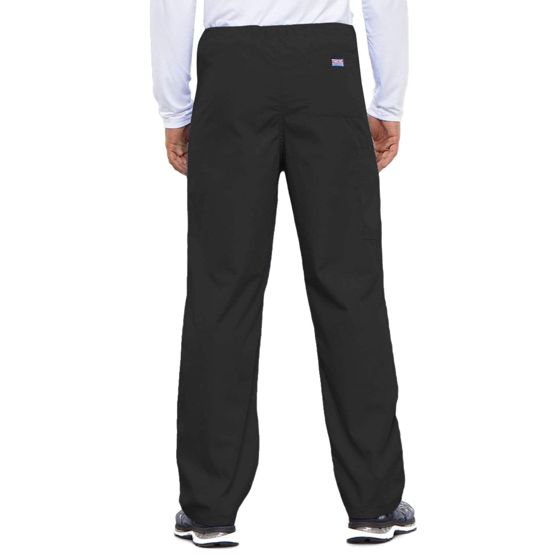 Cherokee Scrubs Pants Cherokee Workwear 4100 Scrubs Pants Unisex Drawstring Cargo Black