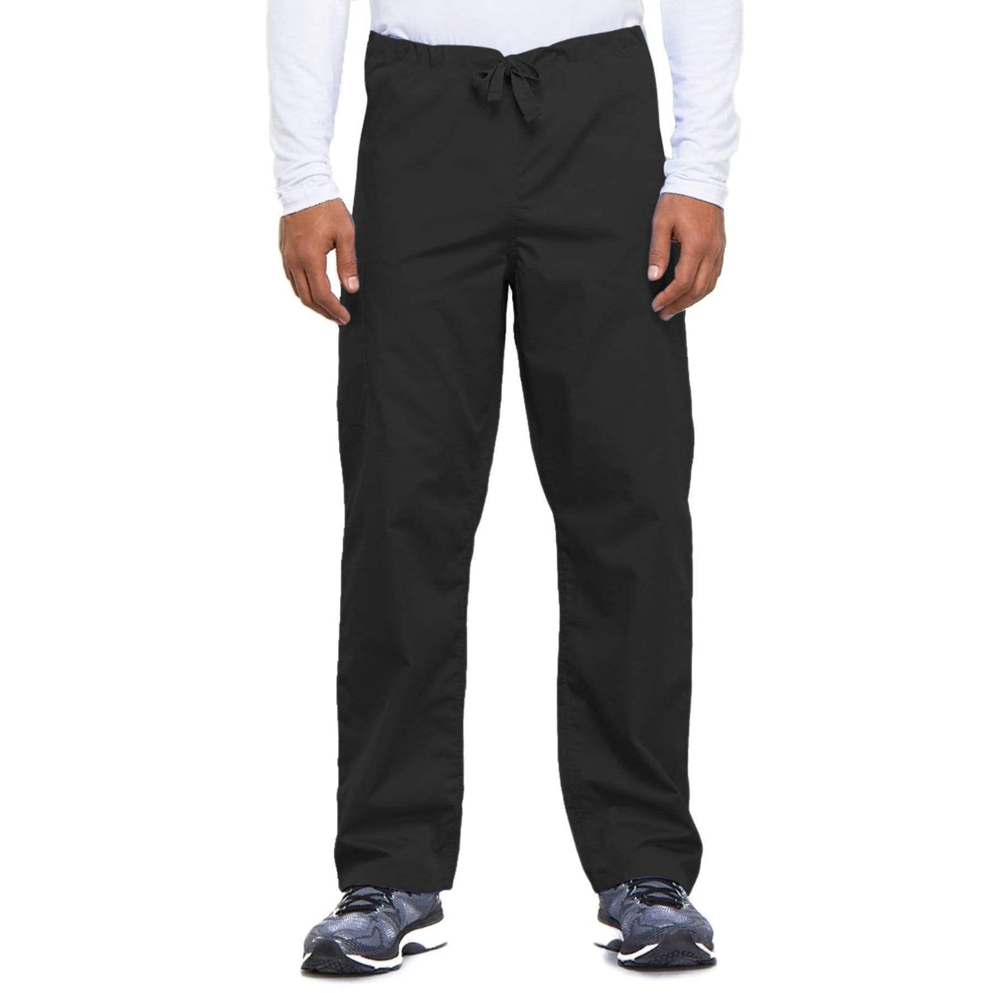 Cherokee Scrubs Pants 2XL / Regular Length Cherokee Workwear 4100 Scrubs Pants Unisex Drawstring Cargo Black