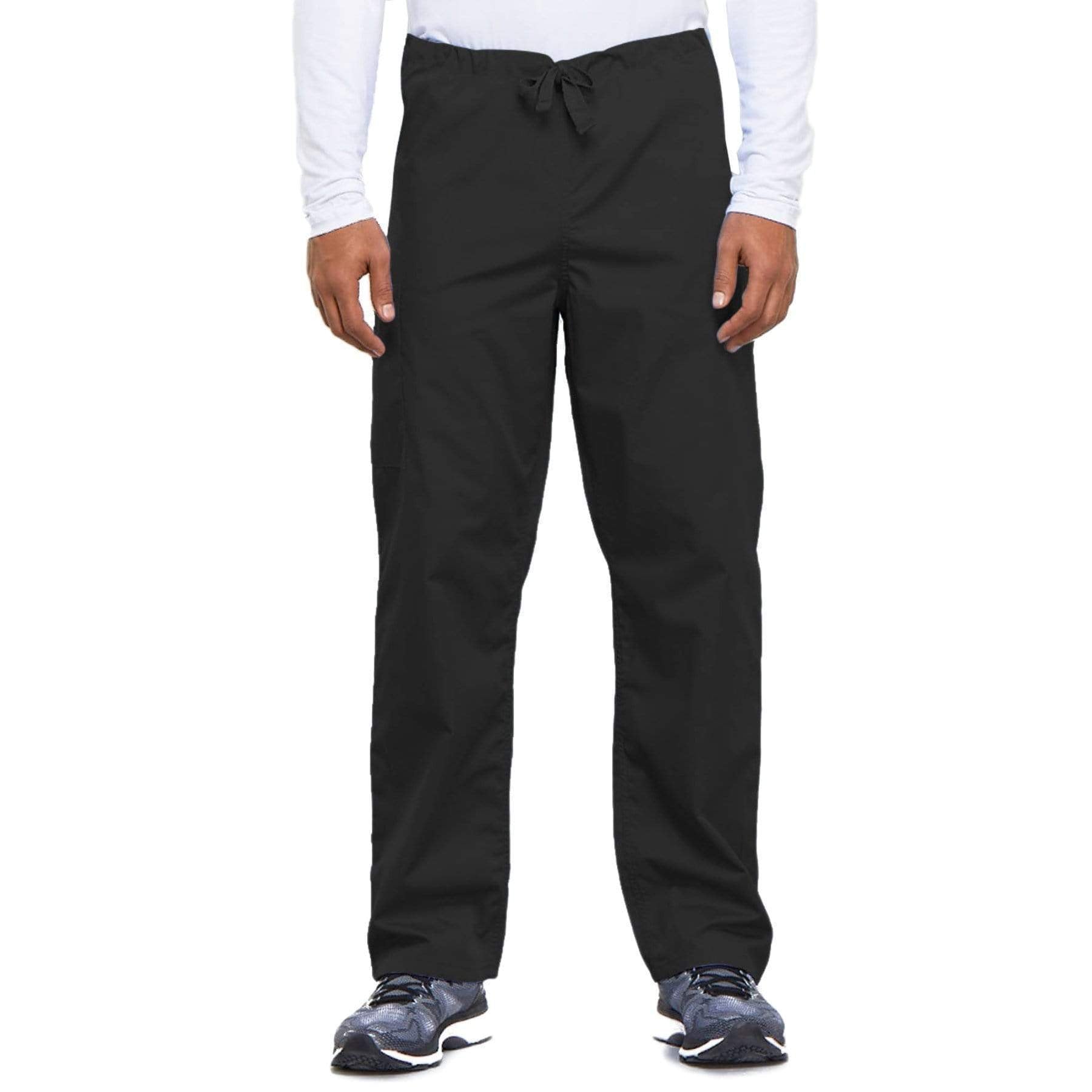 Cherokee Scrubs Pants 2XL / Regular Length Cherokee Workwear 4100 Scrubs Pants Unisex Drawstring Cargo Black