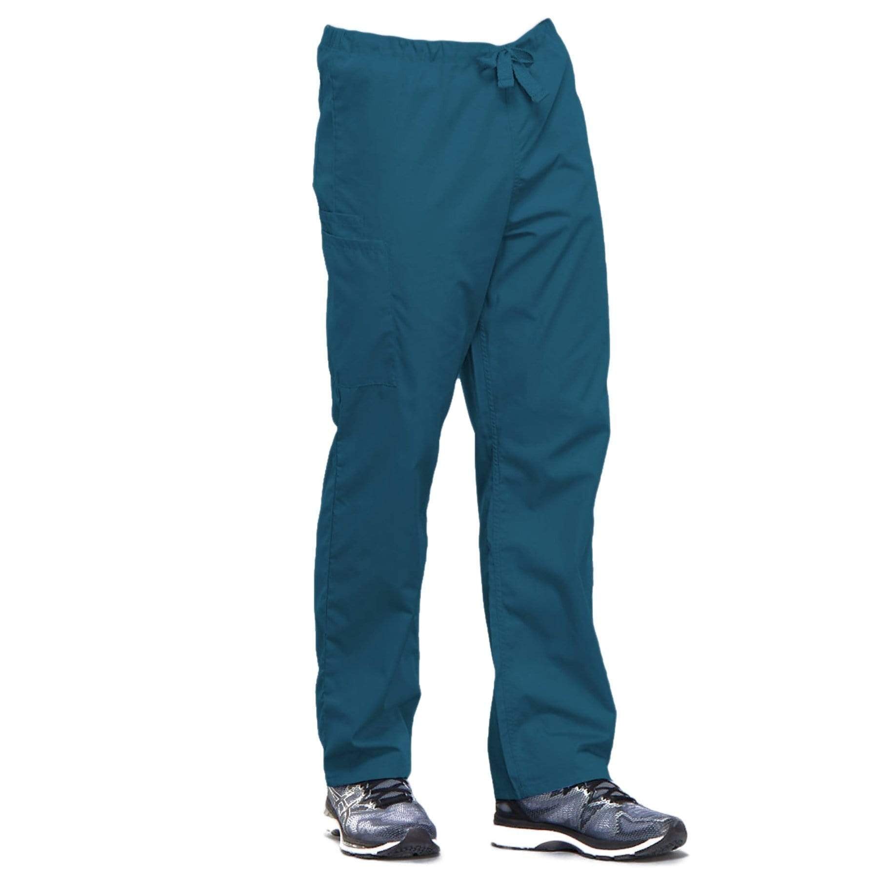 Cherokee Scrubs Pants Cherokee Workwear 4100 Scrubs Pants Unisex Drawstring Cargo Caribbean Blue