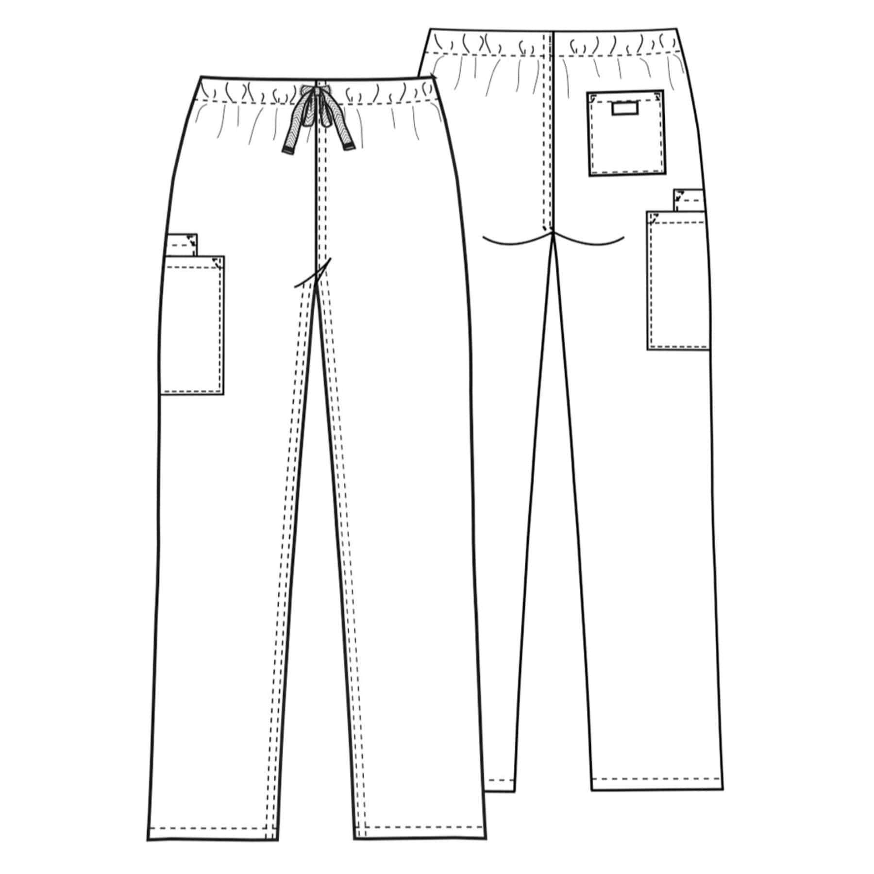 Cherokee Scrubs Pants Cherokee Workwear 4100 Scrubs Pants Unisex Drawstring Cargo Caribbean Blue