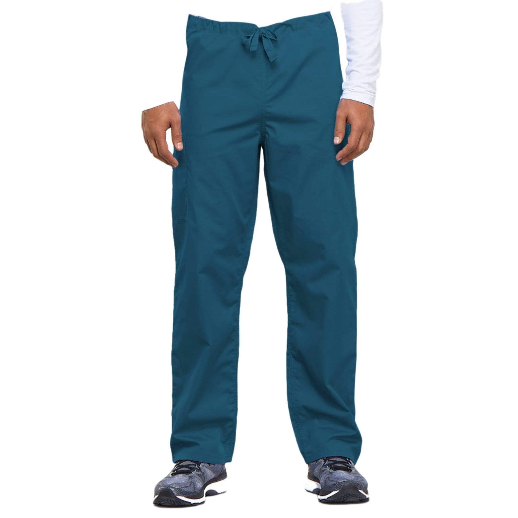 Cherokee Scrubs Pants Cherokee Workwear 4100 Scrubs Pants Unisex Drawstring Cargo Caribbean Blue