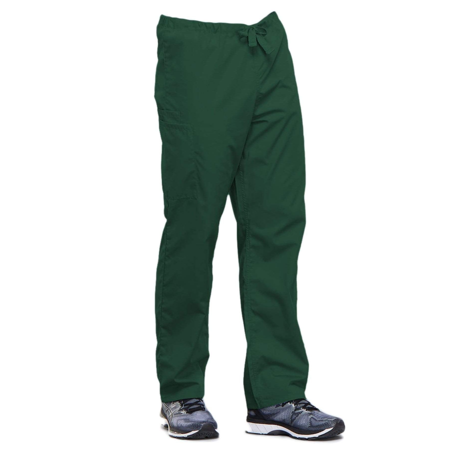 Cherokee Scrubs Pants Cherokee Workwear 4100 Scrubs Pants Unisex Drawstring Cargo Hunter Green