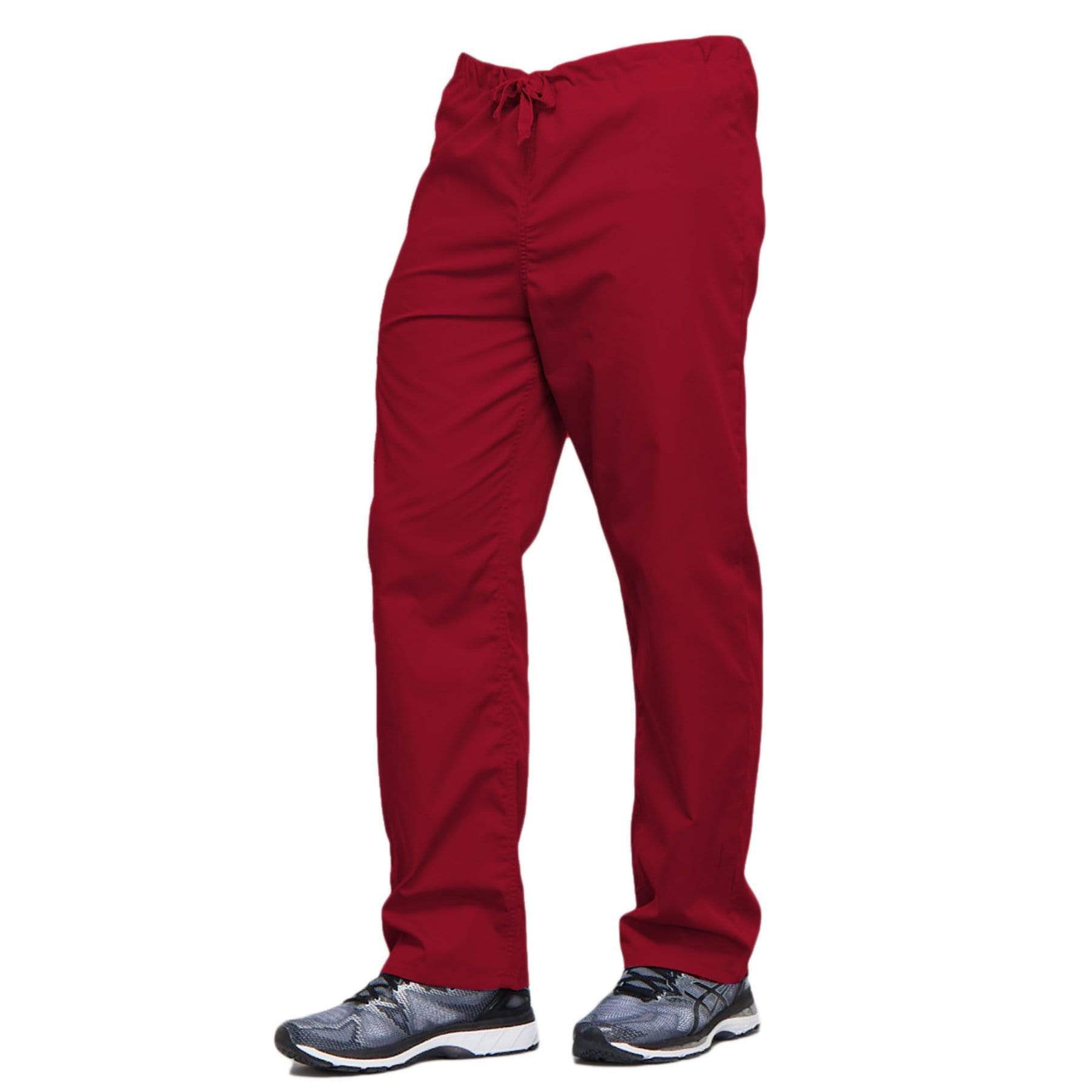 Cherokee Scrubs Pants Cherokee Workwear 4100 Scrubs Pants Unisex Drawstring Cargo Red