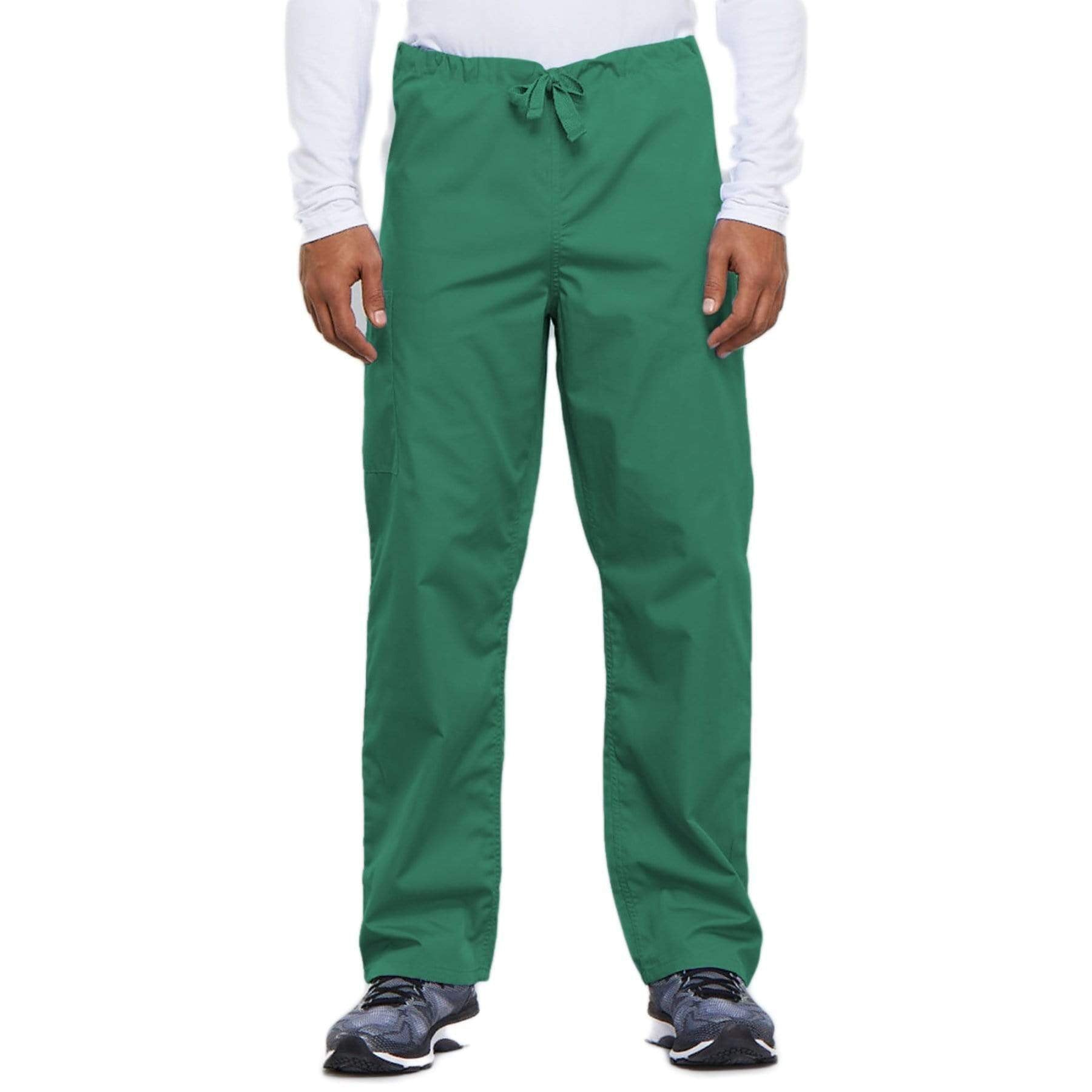 Cherokee Scrubs Pants 2XL / Regular Length Cherokee Workwear 4100 Scrubs Pants Unisex Drawstring Cargo Surgical Green
