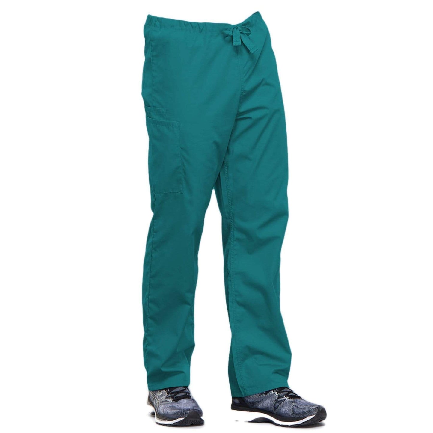 Cherokee Scrubs Pants Cherokee Workwear 4100 Scrubs Pants Unisex Drawstring Cargo Teal Blue