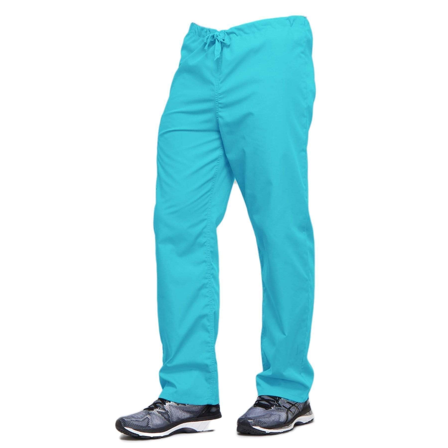 Cherokee Scrubs Pants Cherokee Workwear 4100 Scrubs Pants Unisex Drawstring Cargo Turquoise