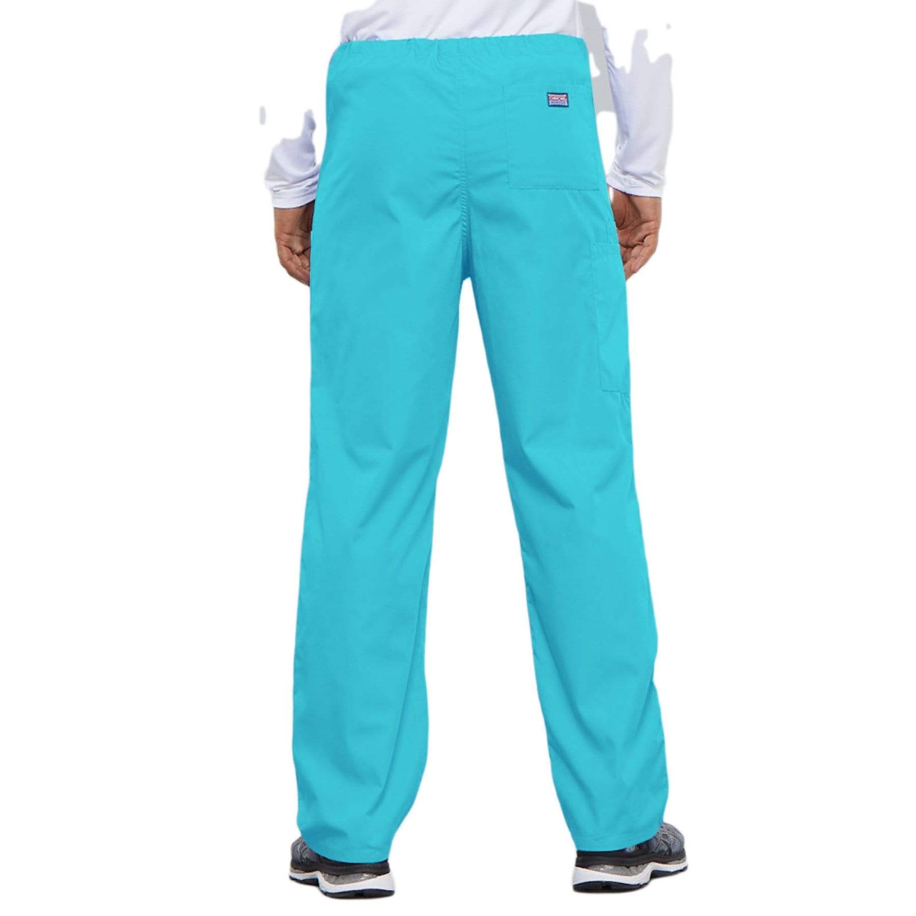 Cherokee Scrubs Pants Cherokee Workwear 4100 Scrubs Pants Unisex Drawstring Cargo Turquoise