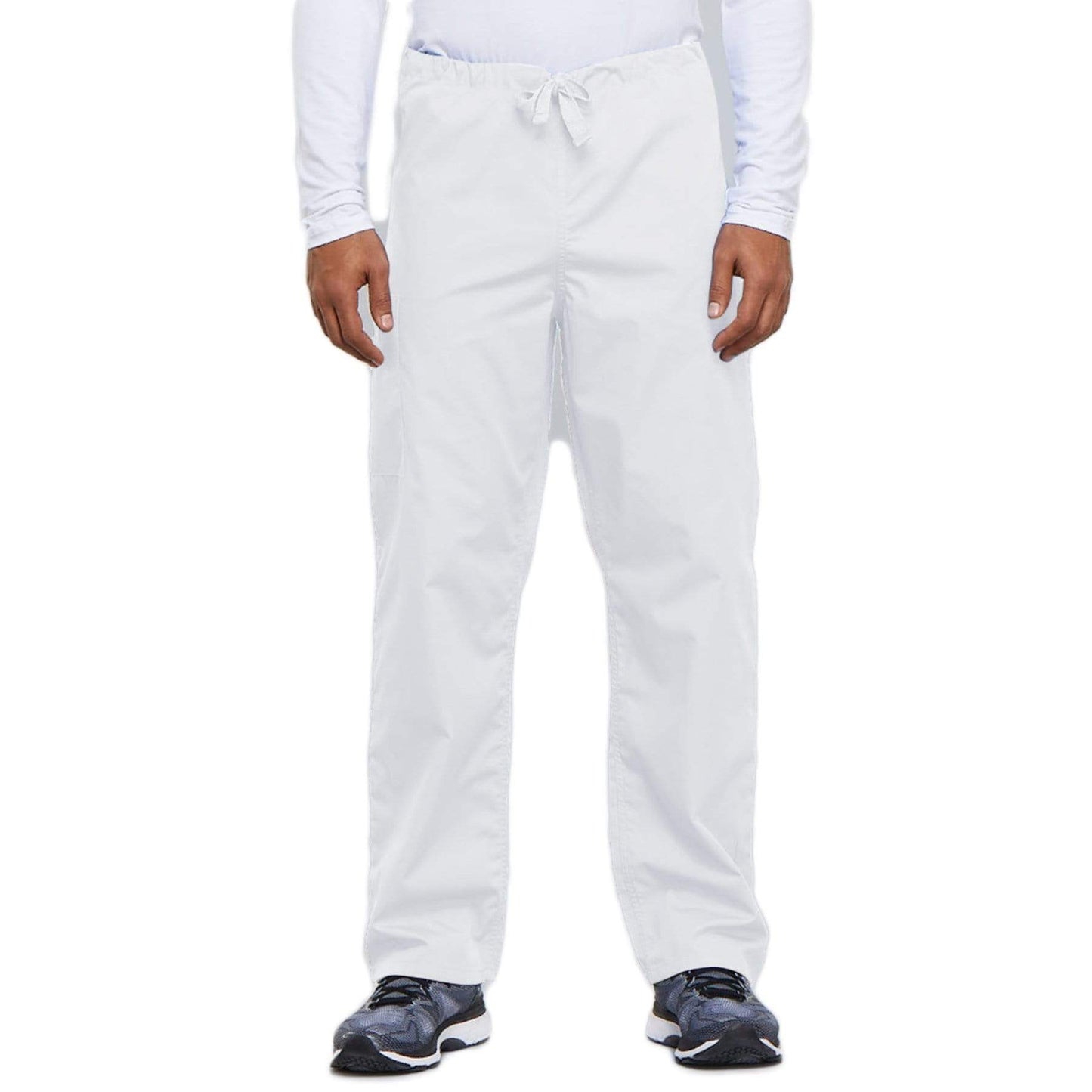 Cherokee Scrubs Pants 2XL / Regular Length Cherokee Workwear 4100 Scrubs Pants Unisex Drawstring Cargo White