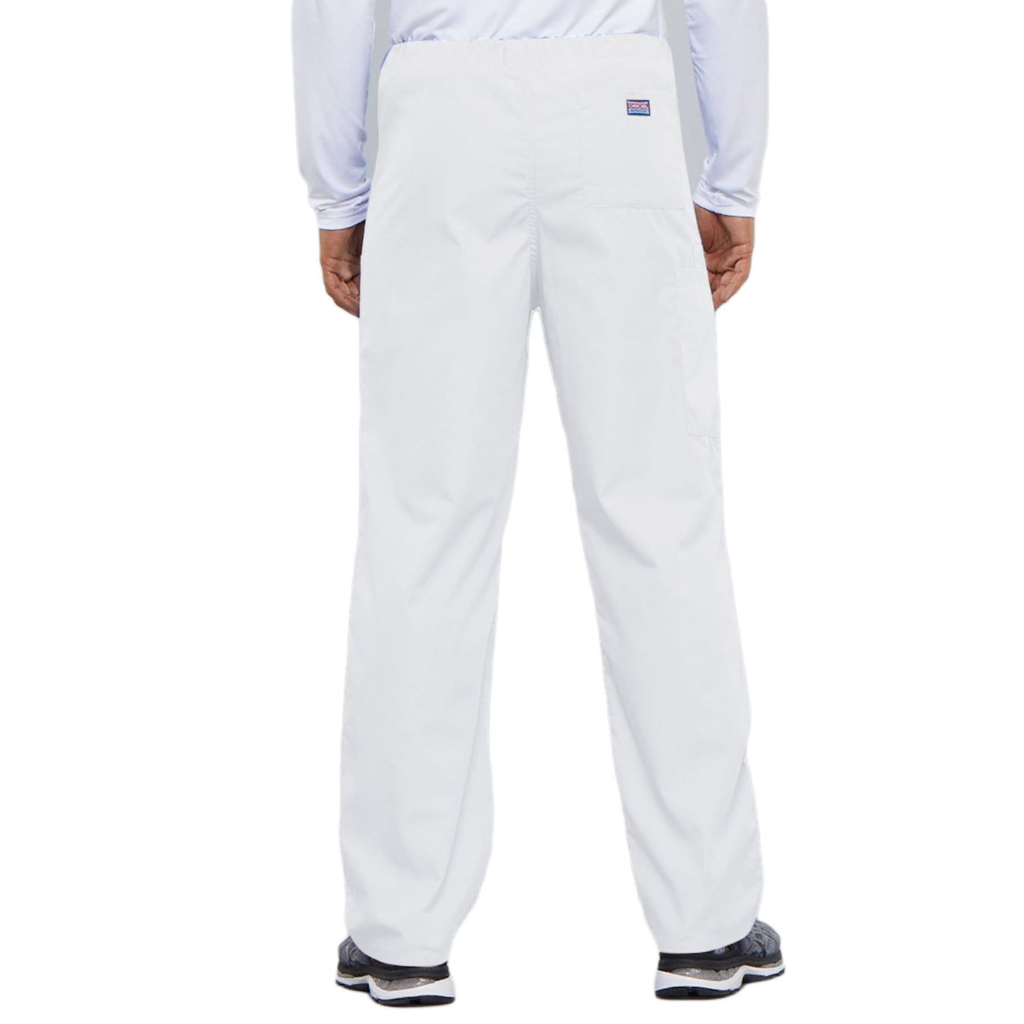 Cherokee Scrubs Pants Cherokee Workwear 4100 Scrubs Pants Unisex Drawstring Cargo White