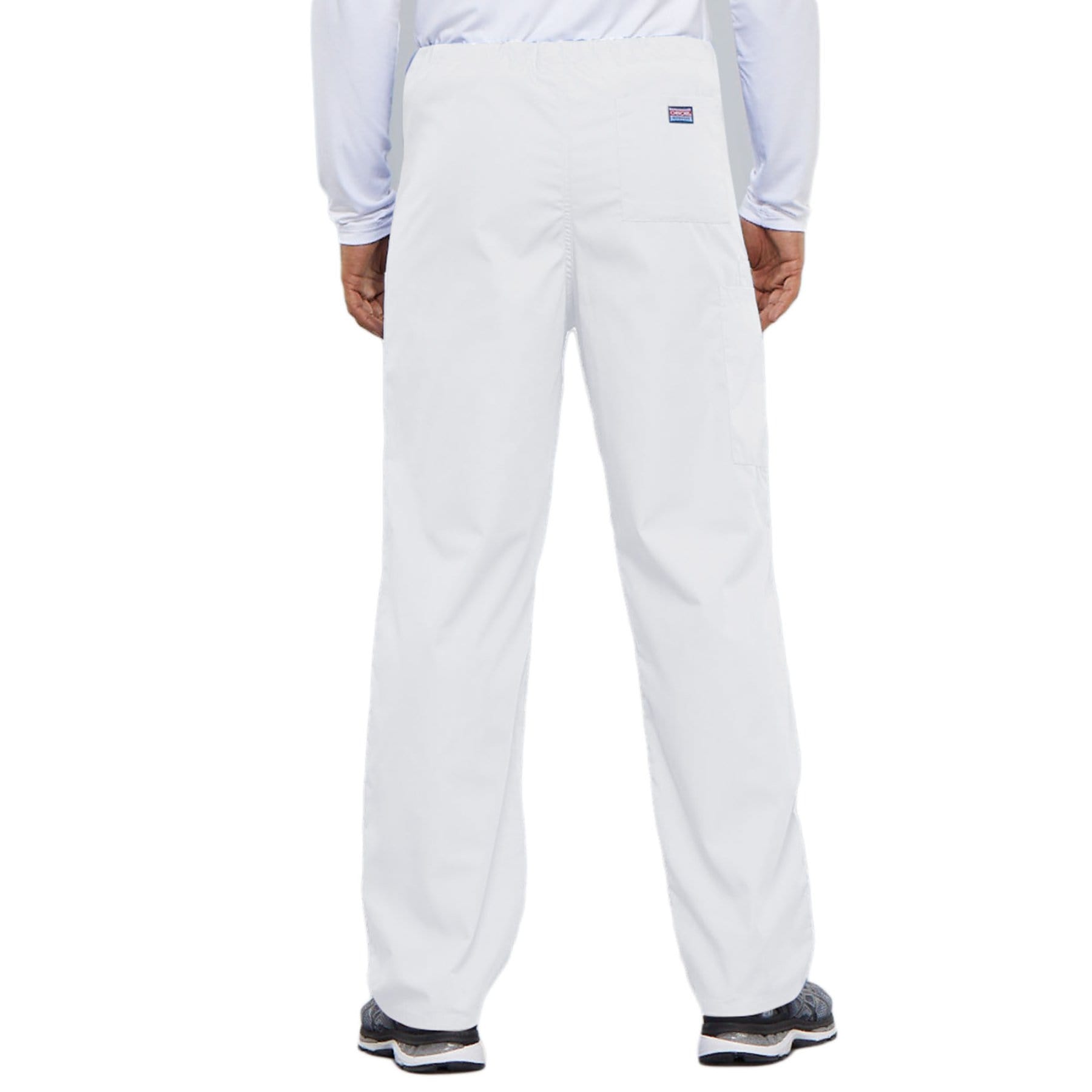 Cherokee Scrubs Pants Cherokee Workwear 4100 Scrubs Pants Unisex Drawstring Cargo White