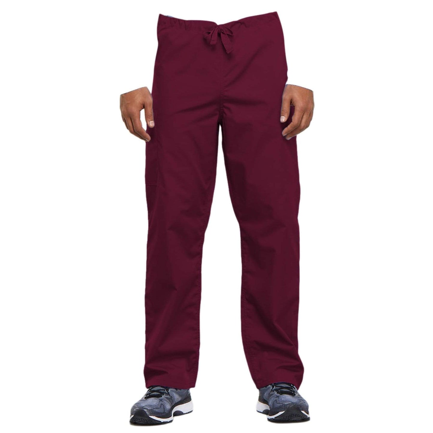 Cherokee Scrubs Pants Cherokee Workwear 4100 Scrubs Pants Unisex Drawstring Cargo Wine