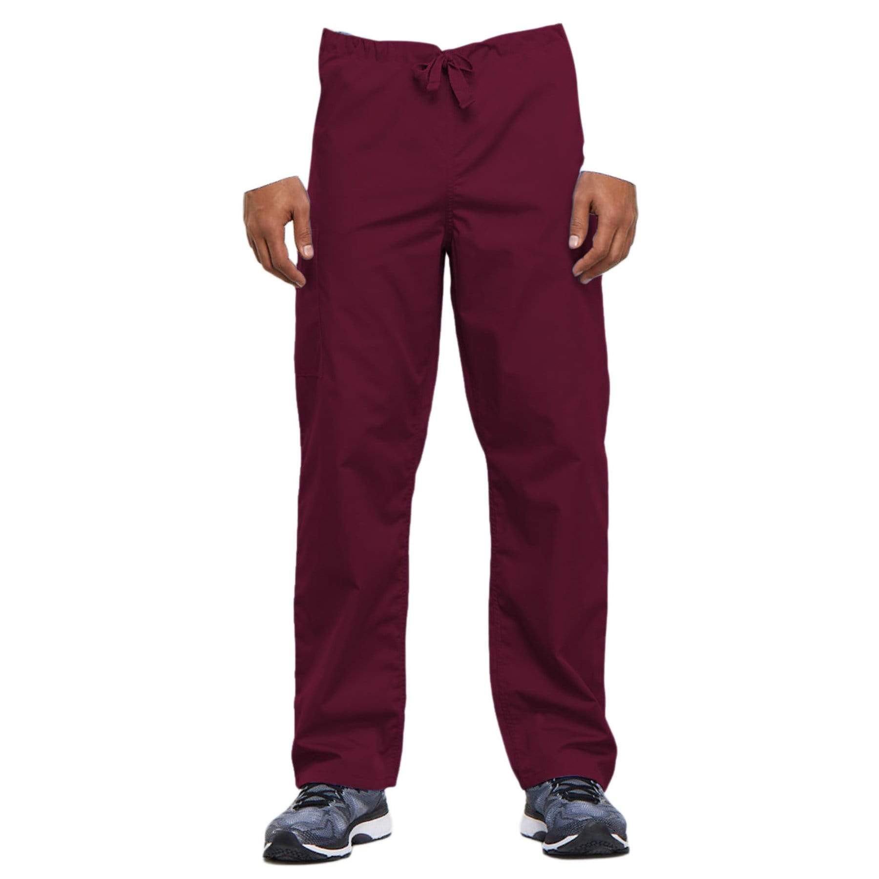 Cherokee Scrubs Pants Cherokee Workwear 4100 Scrubs Pants Unisex Drawstring Cargo Wine