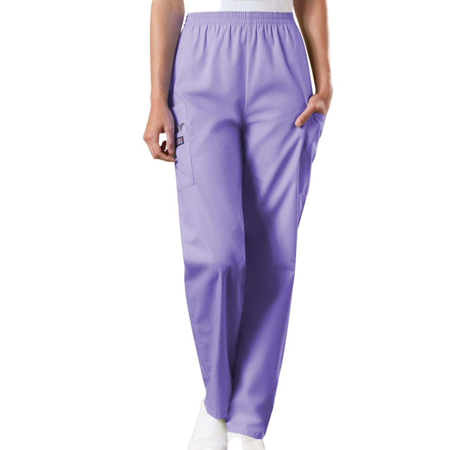 Cherokee Scrubs Pants 2XL / Regular Length Cherokee Workwear 4200 Scrubs Pants Women's Natural Rise Tapered Pull-On Cargo Orchid