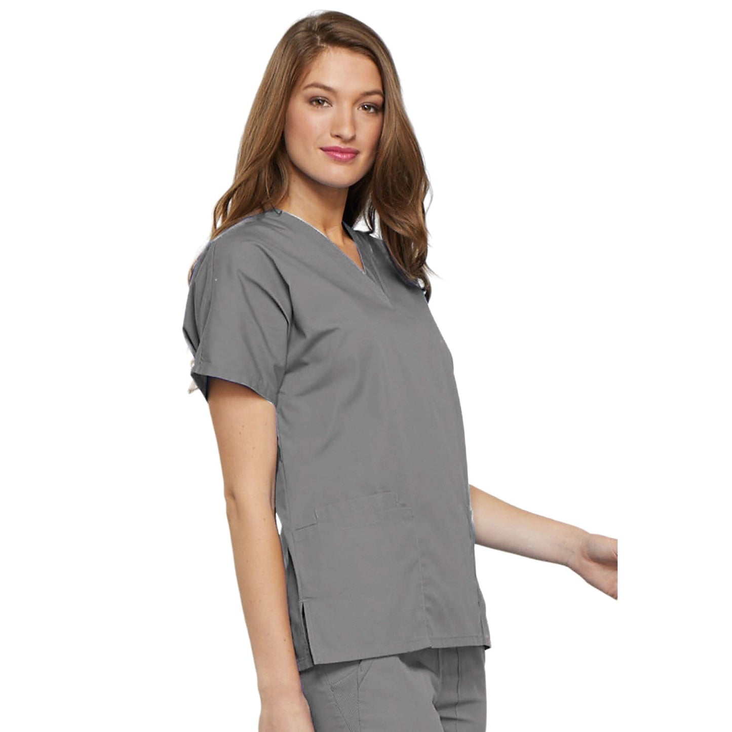 Cherokee Scrubs Top Cherokee Workwear 4700 Scrubs Top Women's V-Neck Grey