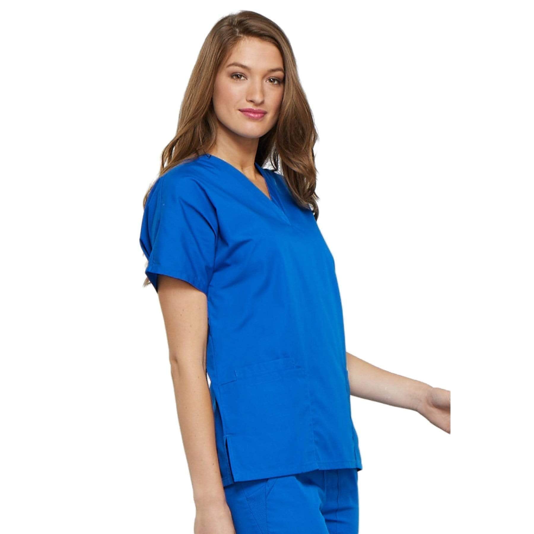 Cherokee Scrubs Top Cherokee Workwear 4700 Scrubs Top Women's V-Neck Royal