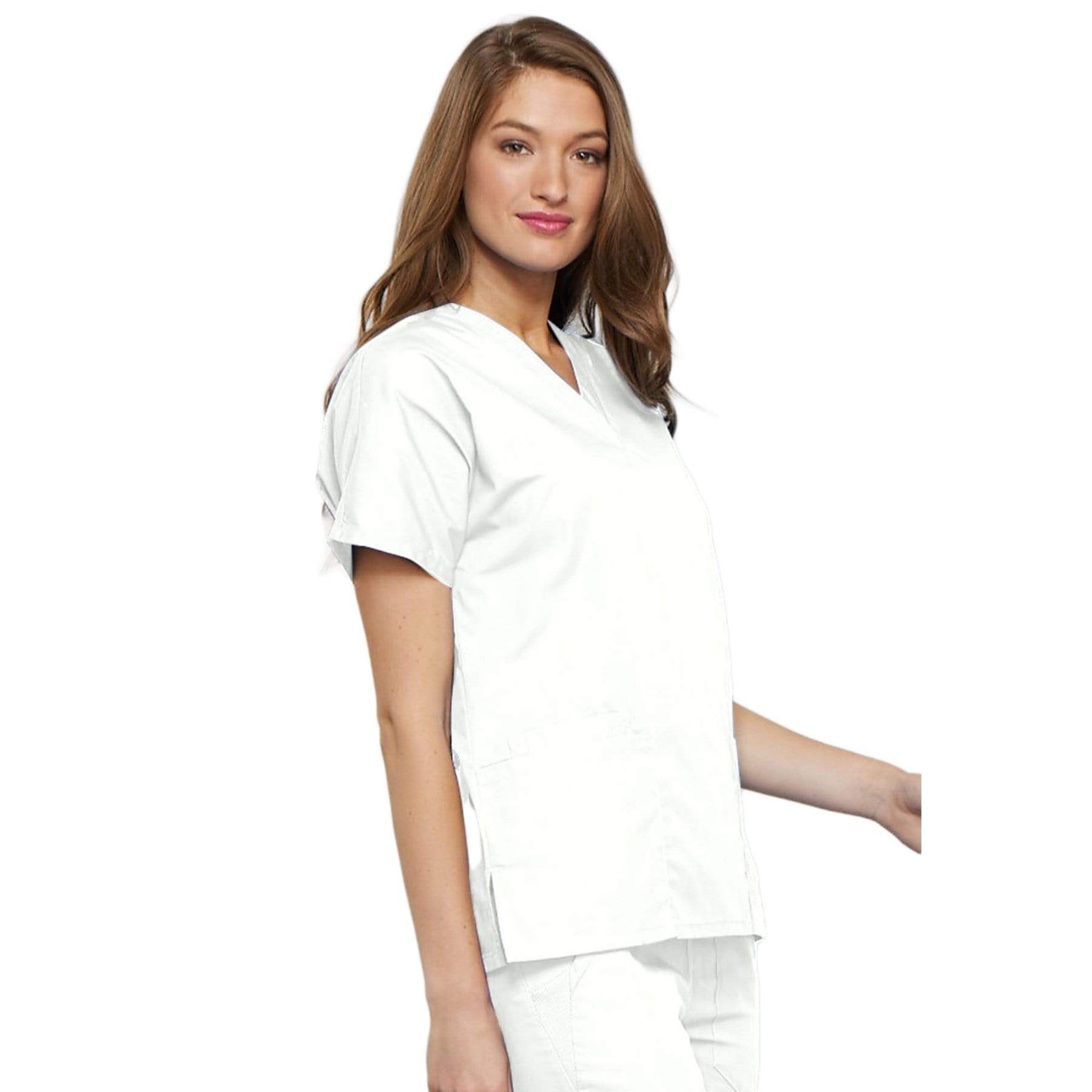 Cherokee Scrubs Top Cherokee Workwear 4700 Scrubs Top Women's V-Neck White
