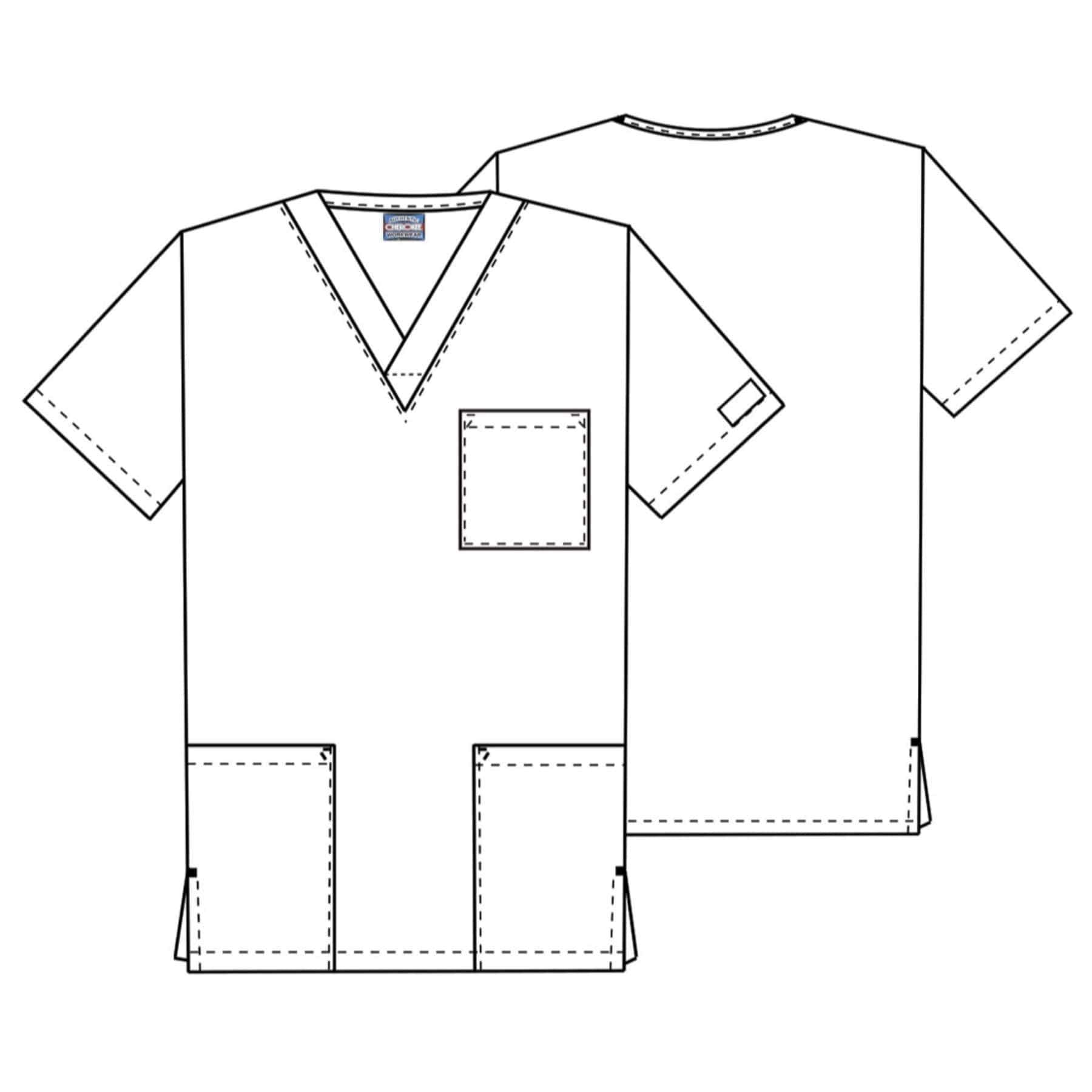 Cherokee Scrubs Top Cherokee Workwear 4876 Scrubs Top Unisex V-Neck Galaxy Blue