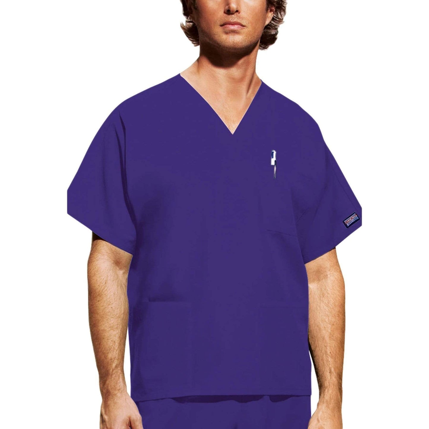 Cherokee Scrubs Top 2XL Cherokee Workwear 4876 Scrubs Top Unisex V-Neck Grape