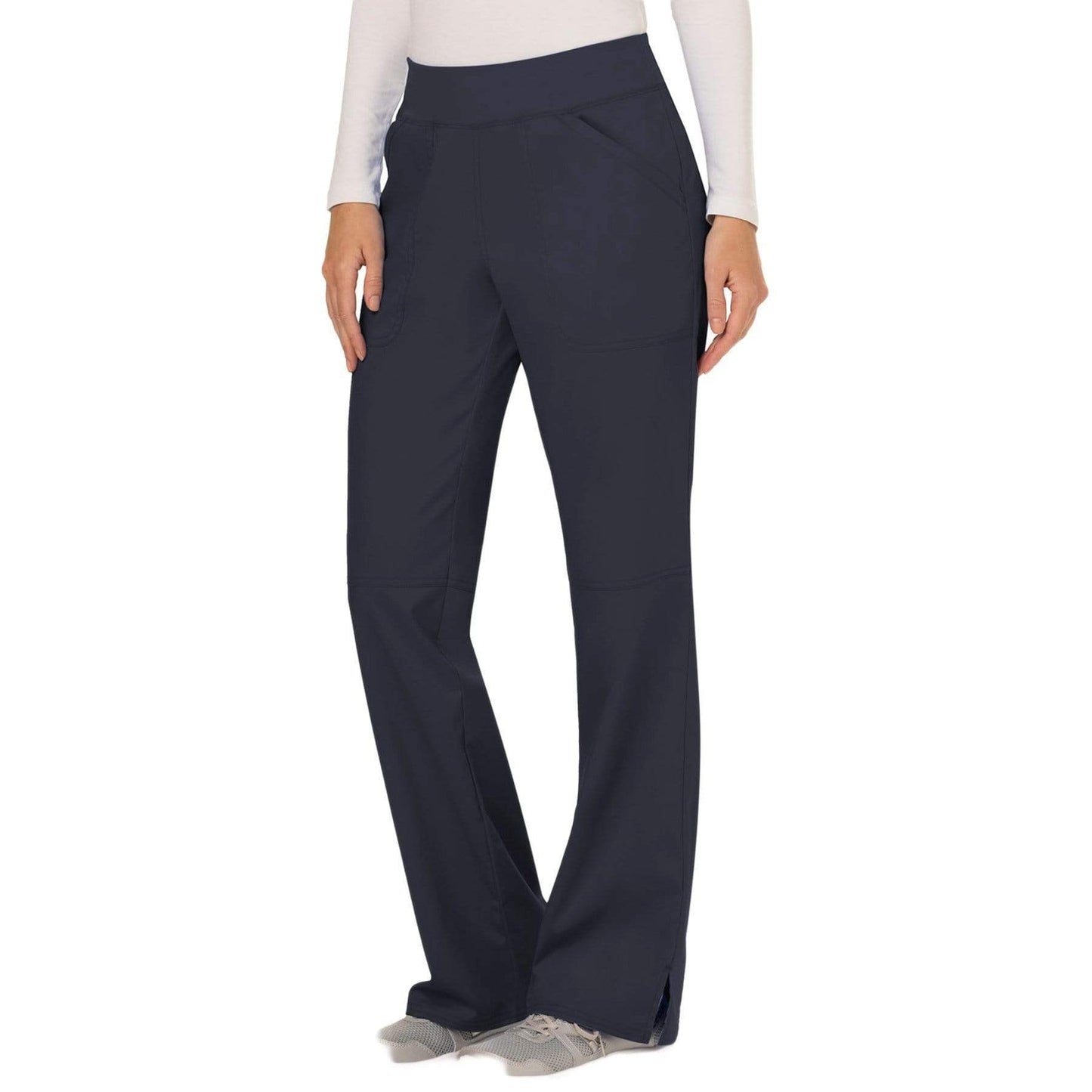 Cherokee Scrubs Pants Cherokee Workwear Revolution WW110 Scrubs Pants Women's Mid Rise Straight Leg Pull-on Pewter