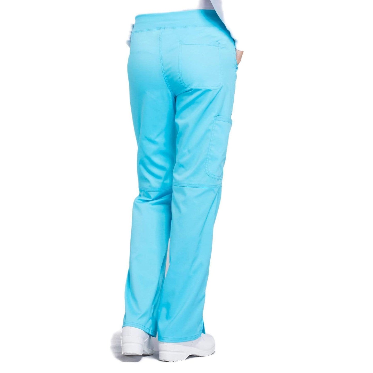 Cherokee Scrubs Pants Cherokee Workwear Revolution WW110 Scrubs Pants Women's Mid Rise Straight Leg Pull-on Turquoise