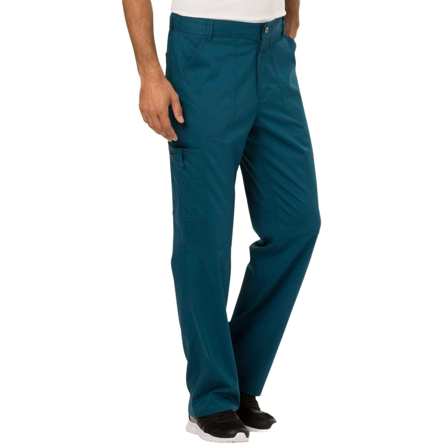 Cherokee Scrubs Pants Cherokee Workwear Revolution WW140 Scrubs Pants Men's Fly Front Caribbean Blue