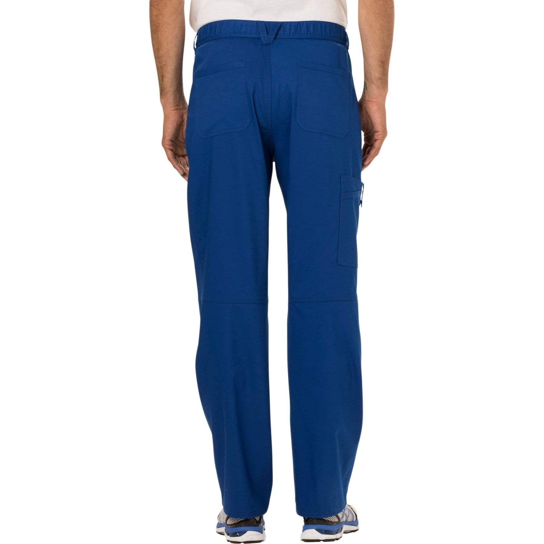 Cherokee Scrubs Pants Cherokee Workwear Revolution WW140 Scrubs Pants Men's Fly Front Galaxy Blue