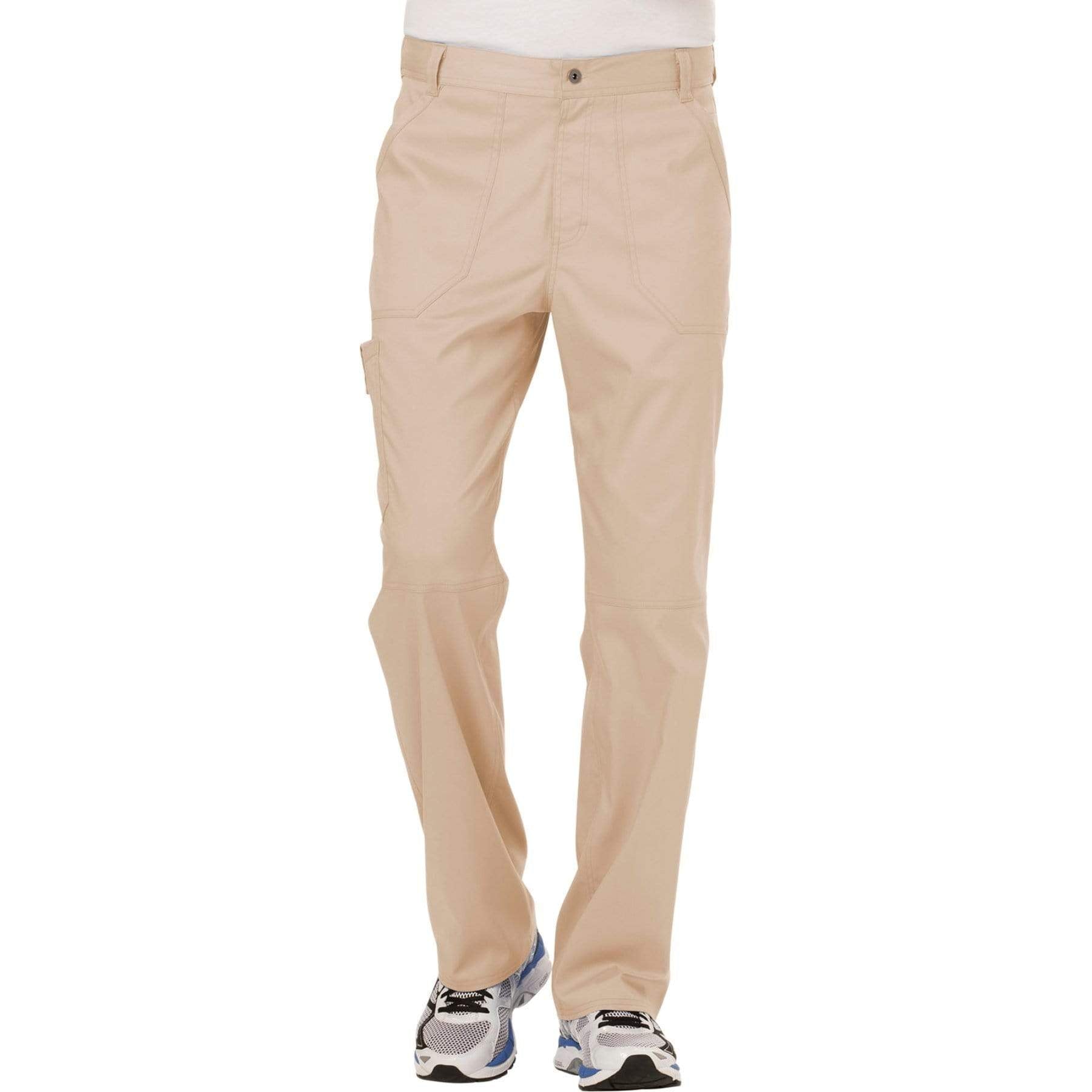 Cherokee Scrubs Pants 2XL / Regular Length Cherokee Workwear Revolution WW140 Scrubs Pants Men's Fly Front Khaki